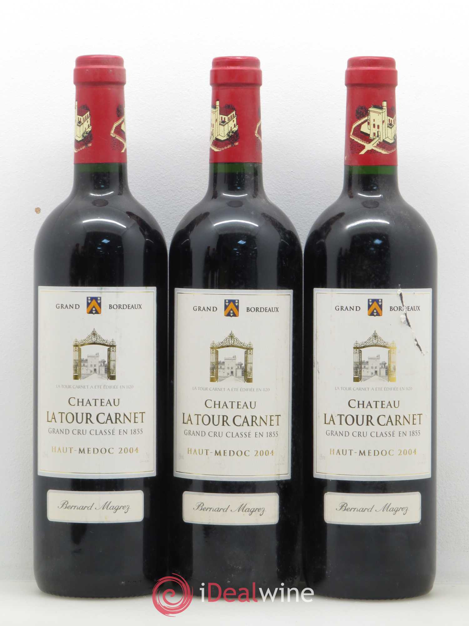 Château la Tour Carnet 4ème Grand Cru Classé 2004 - Lot de 6 bouteilles - 1