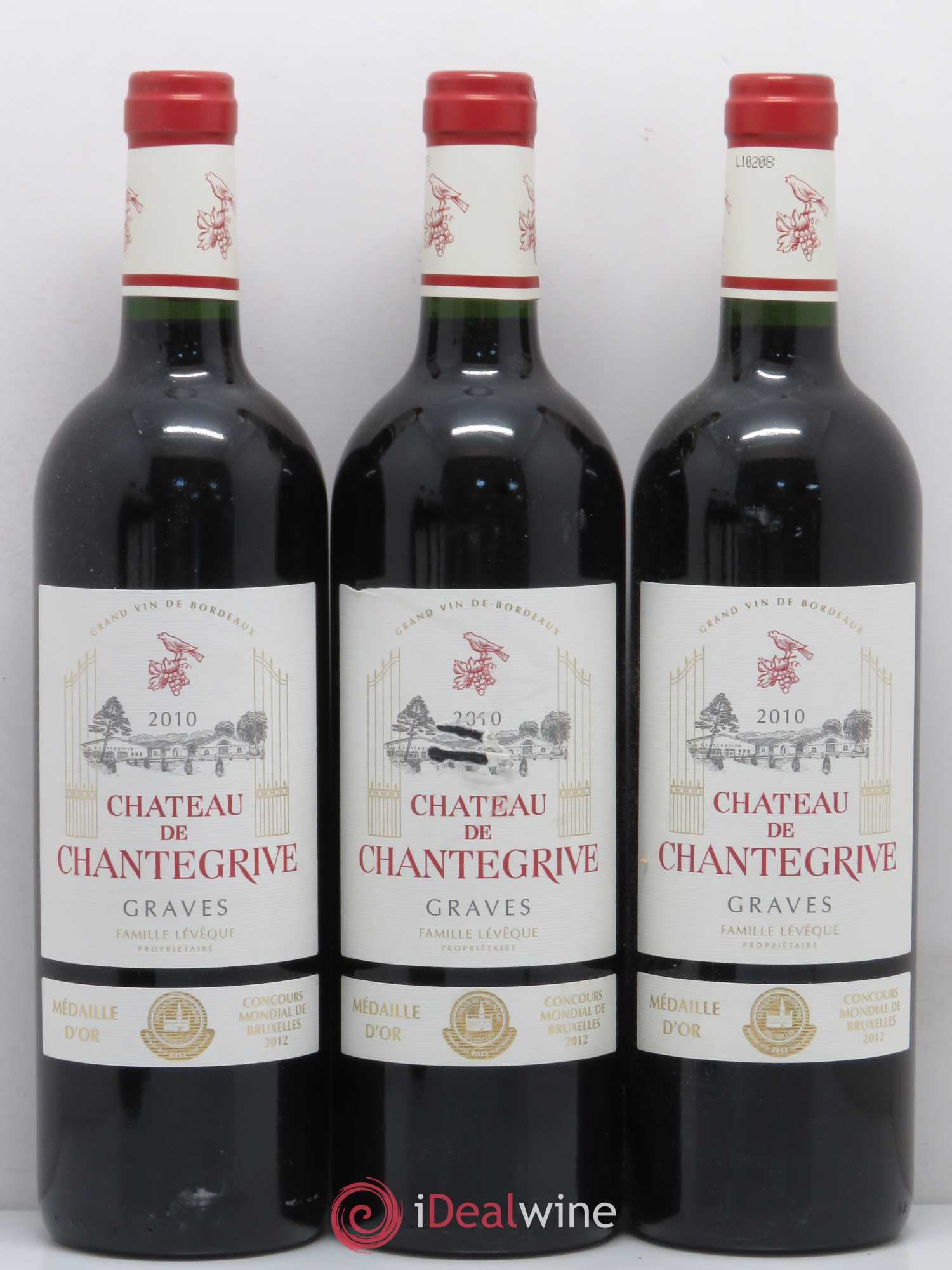 Château de Chantegrive 2010 - Lot de 12 bouteilles - 1