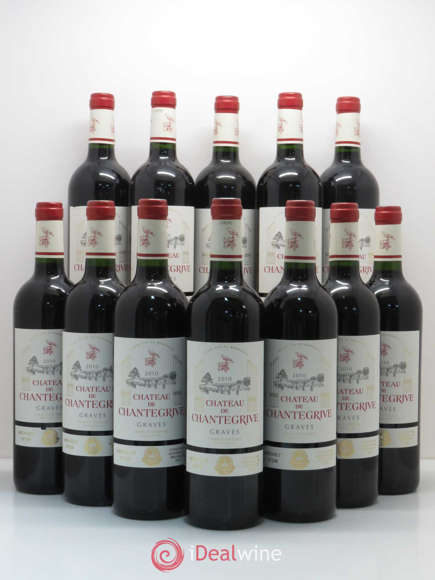 Château de Chantegrive 2010 - Lot de 12 bouteilles - 0