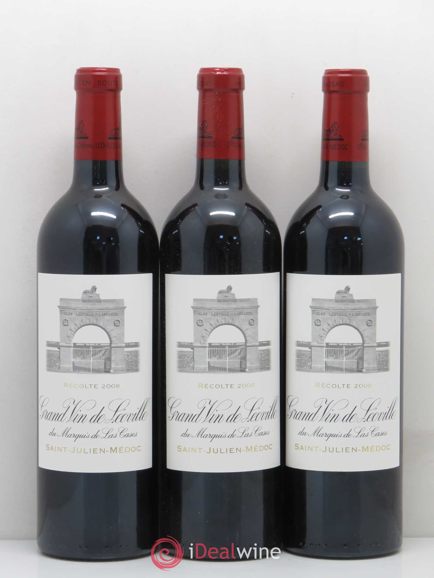 Château Léoville Las Cases 2ème Grand Cru Classé 2008 - Lot de 12 bouteilles - 1