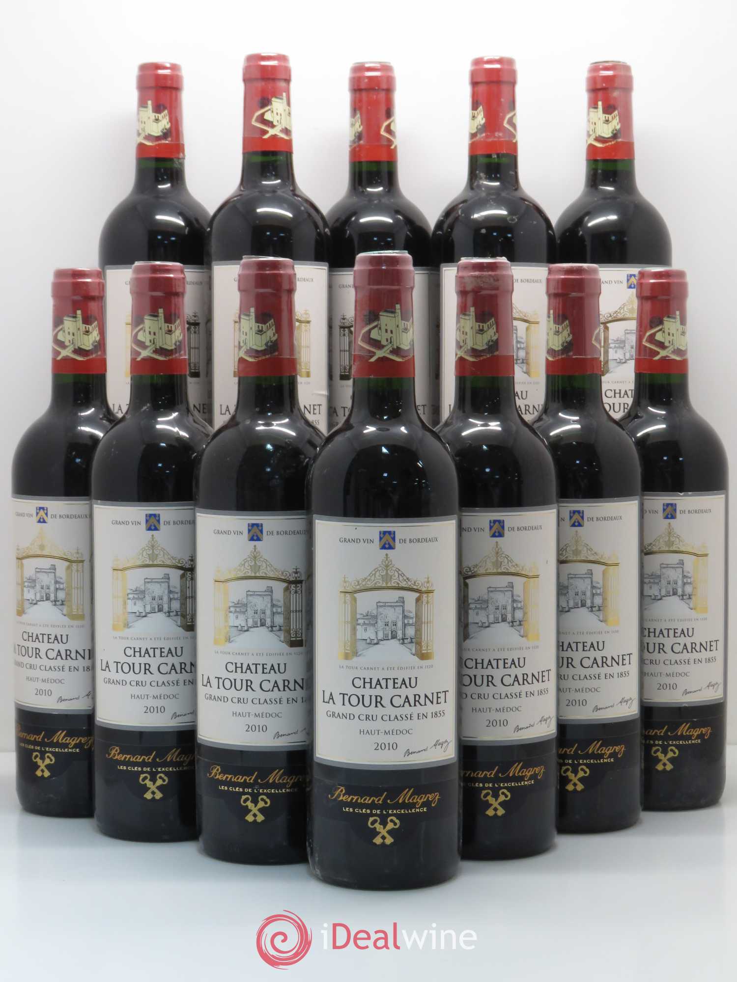 Château la Tour Carnet 4ème Grand Cru Classé 2010 - Lot de 12 bouteilles - 0