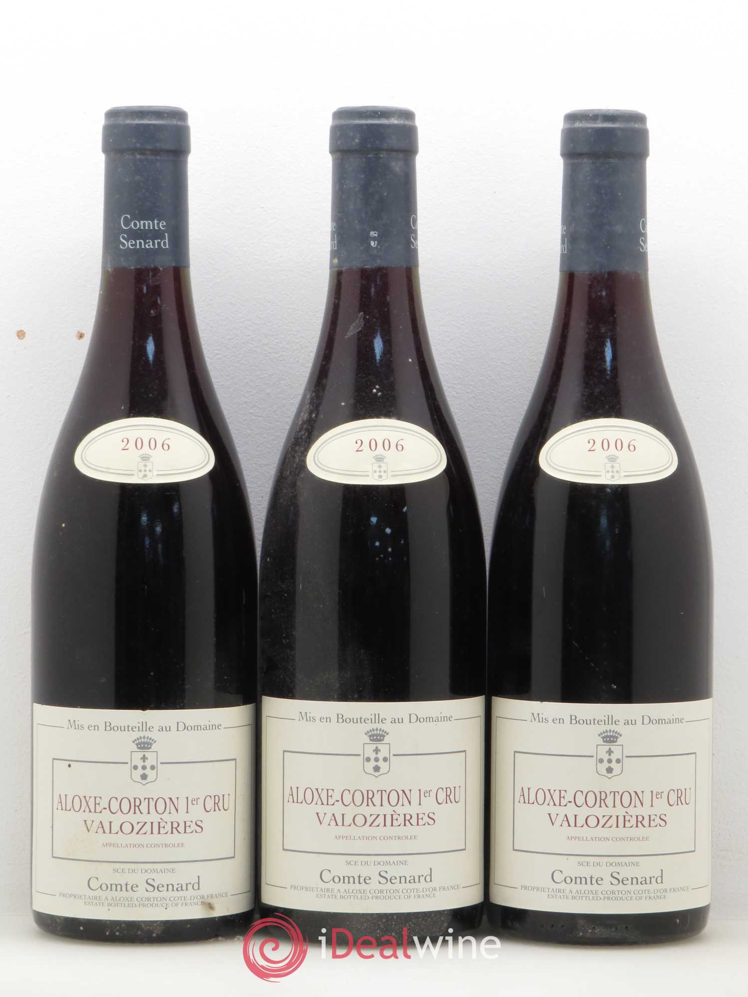 Aloxe-Corton 1er Cru Les Valozieres Comte Senard (sans prix de réserve) 2006 - Posten von 3 Flaschen - 0