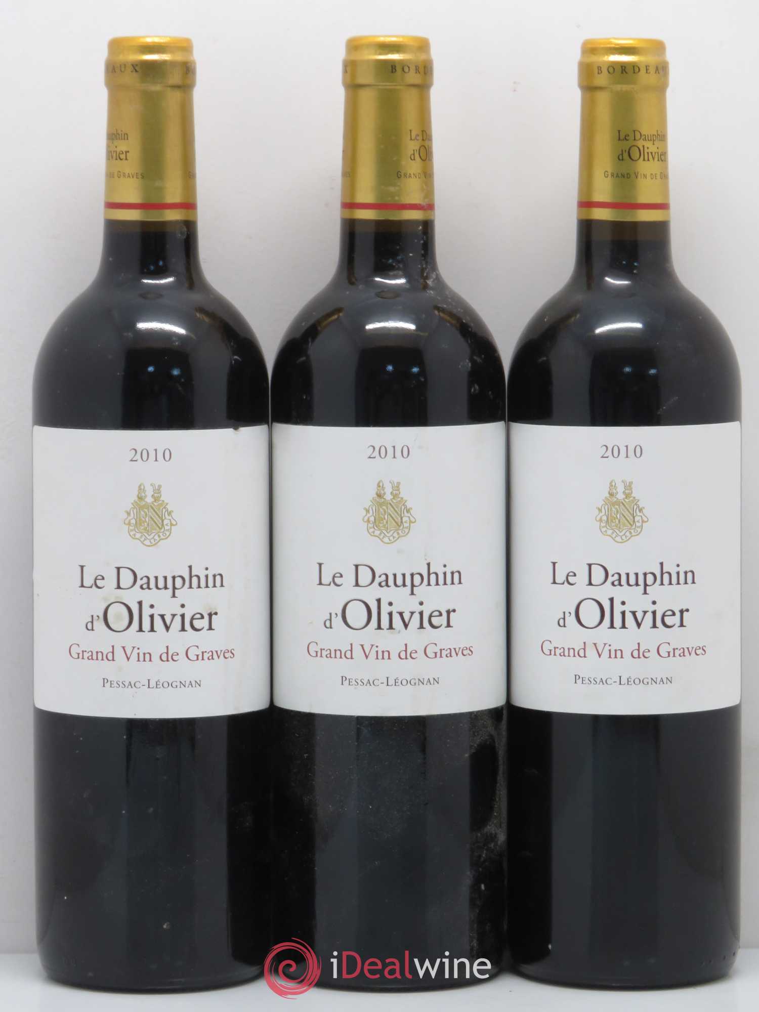 Pessac-Léognan Le Dauphin d'Olivier 2010 - Lot de 3 bouteilles - 0