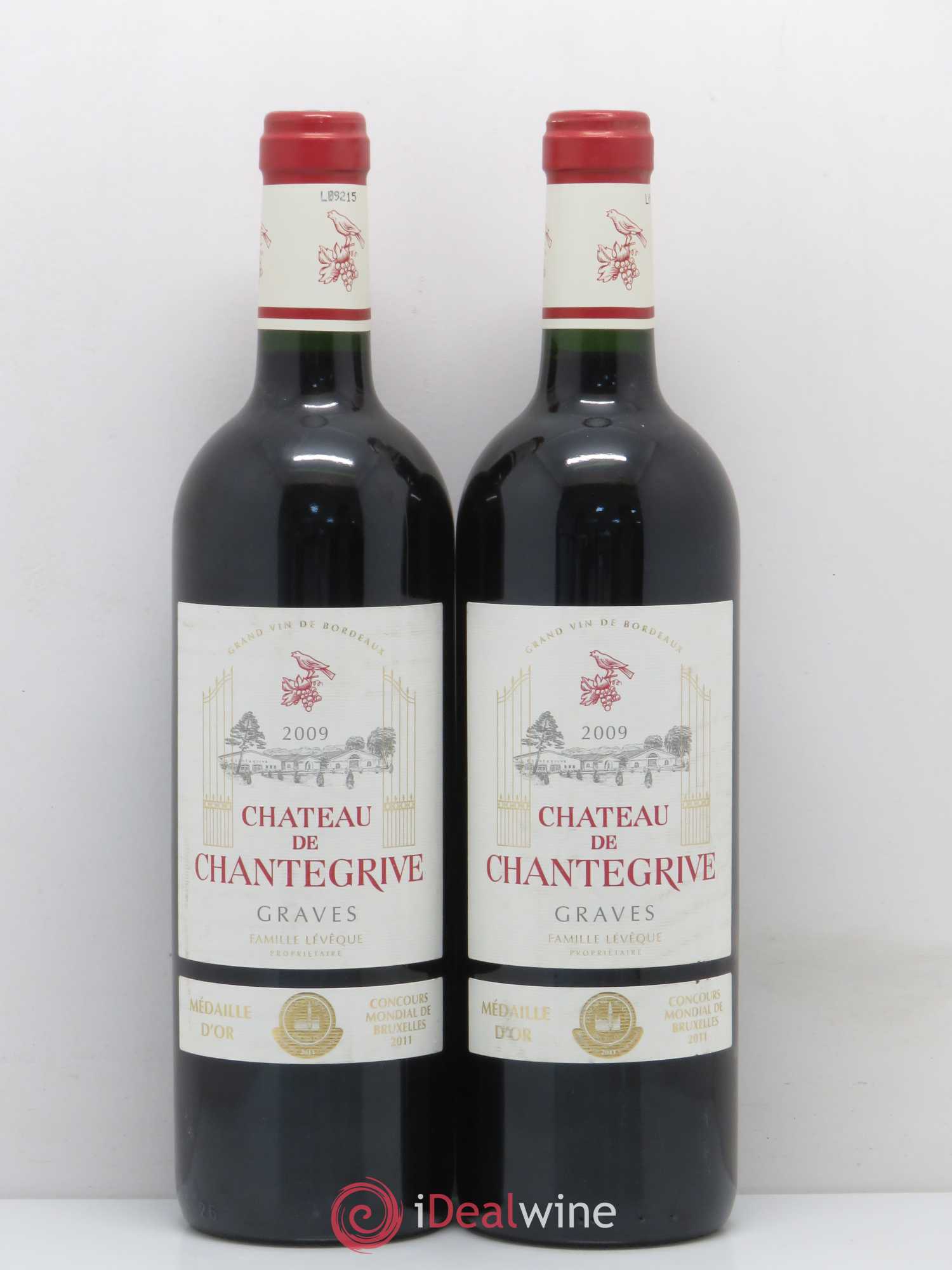 Château de Chantegrive 2009 - Lot de 5 bouteilles - 2