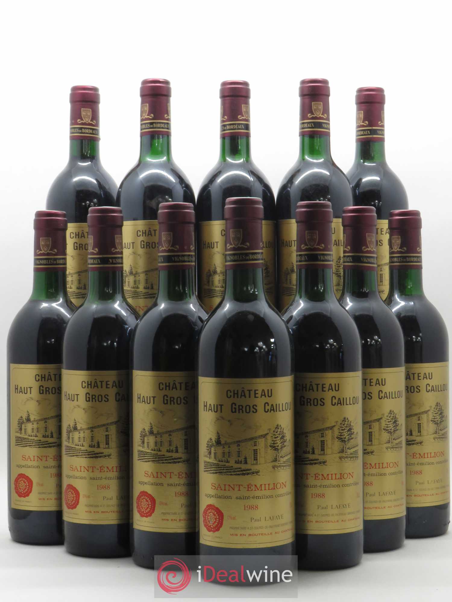 Château Haut Gros Caillou 1988 - Lot de 12 bouteilles - 0