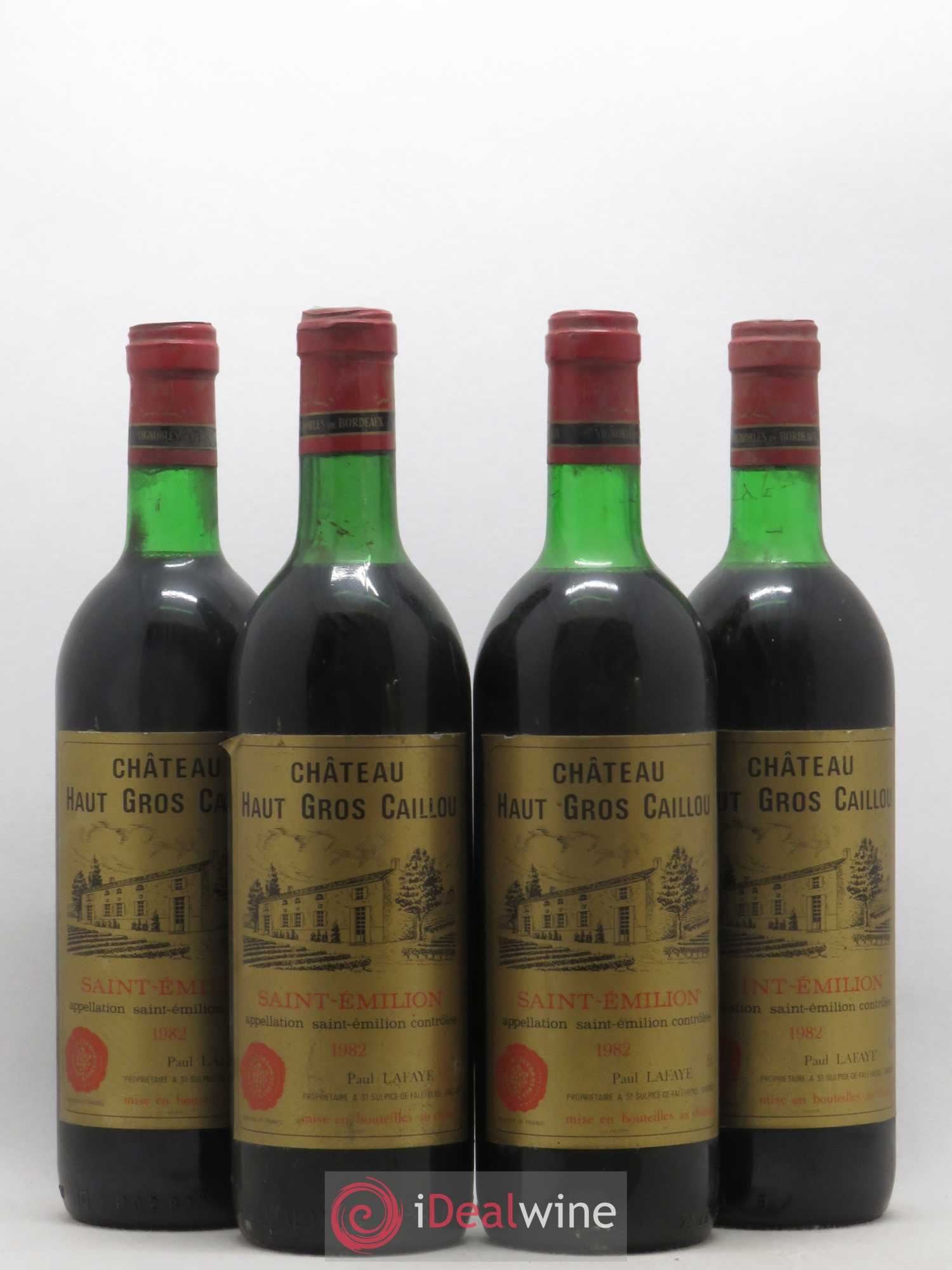 Château Haut Gros Caillou 1982 - Lot de 4 bouteilles - 0