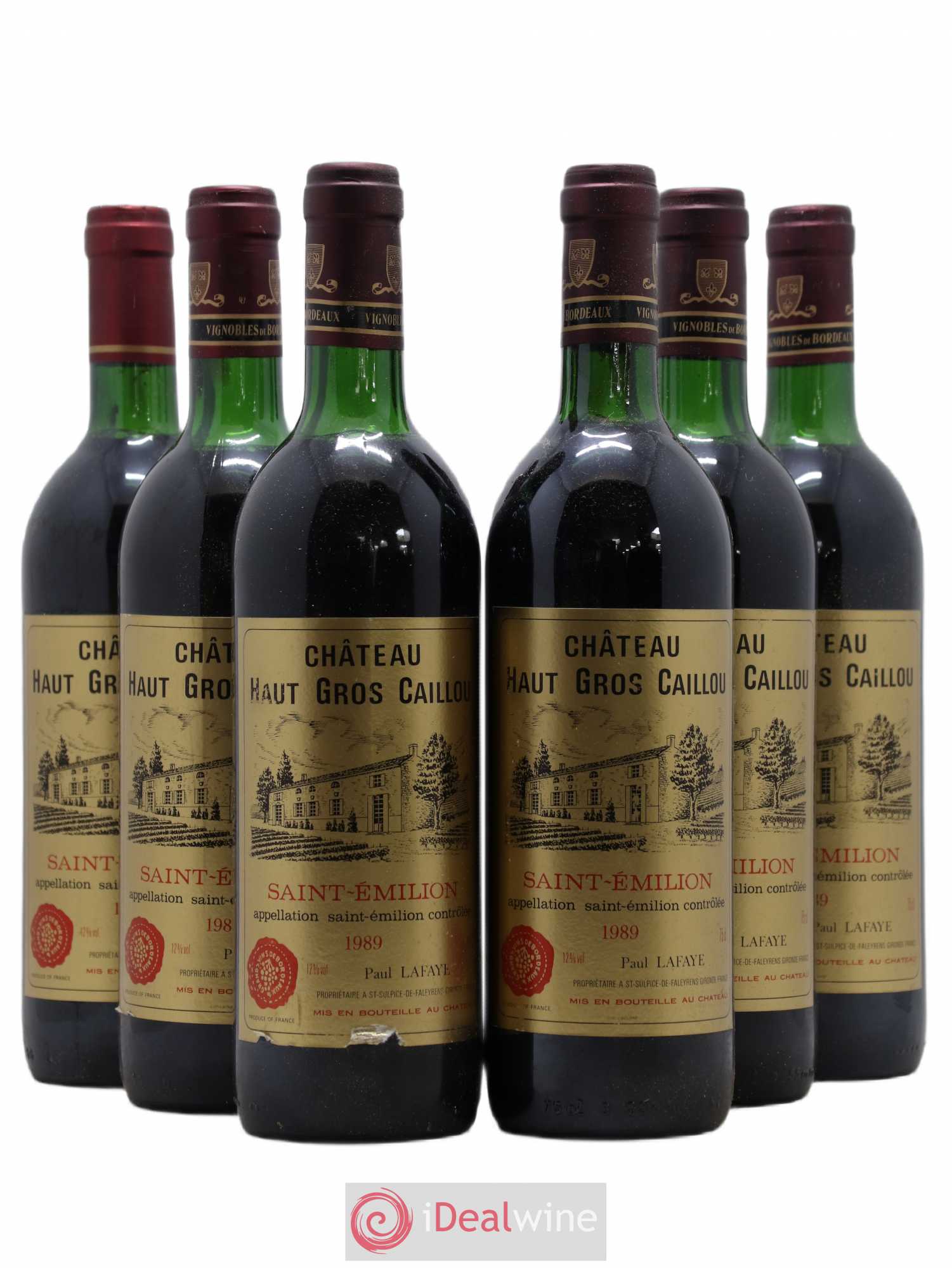 Château Haut Gros Caillou 1989 - Lot de 6 bouteilles - 0