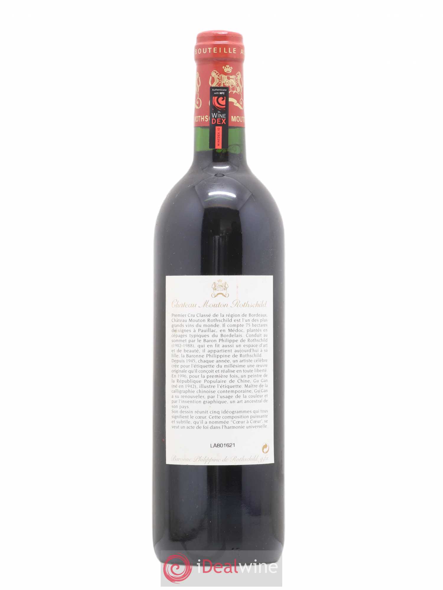 Château Mouton Rothschild 1er Grand Cru Classé 1996 - Lot de 1 bouteille - 1