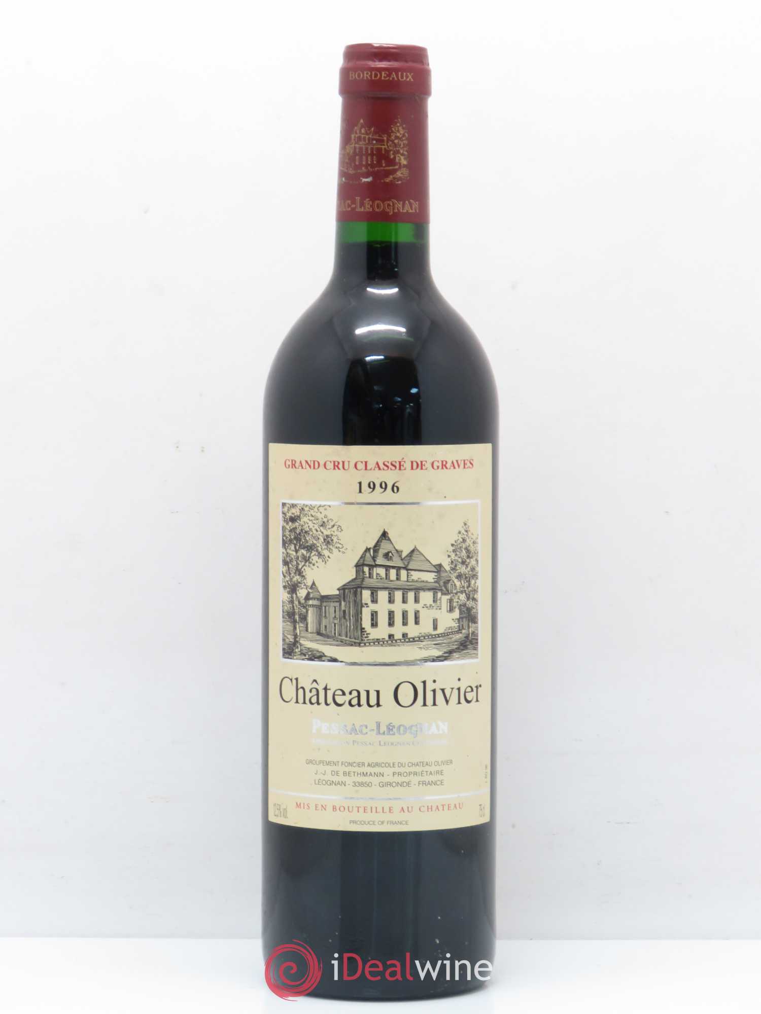 Acheter vin Château Olivier Cru Classé de Graves 1996 (lot