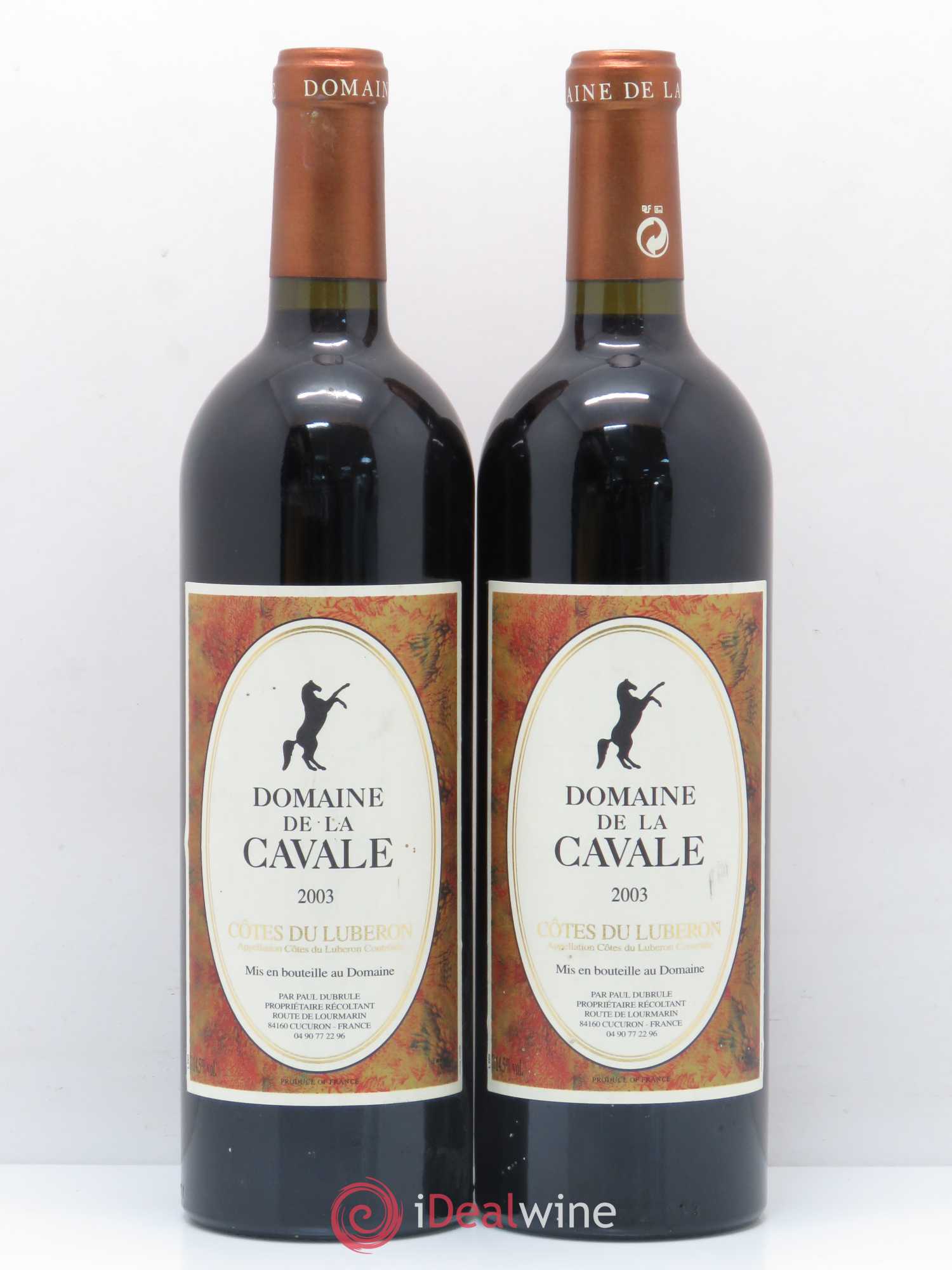 Luberon Domaine La Cavale Domaine La Cavale 2003 - Lot de 2 bouteilles - 0