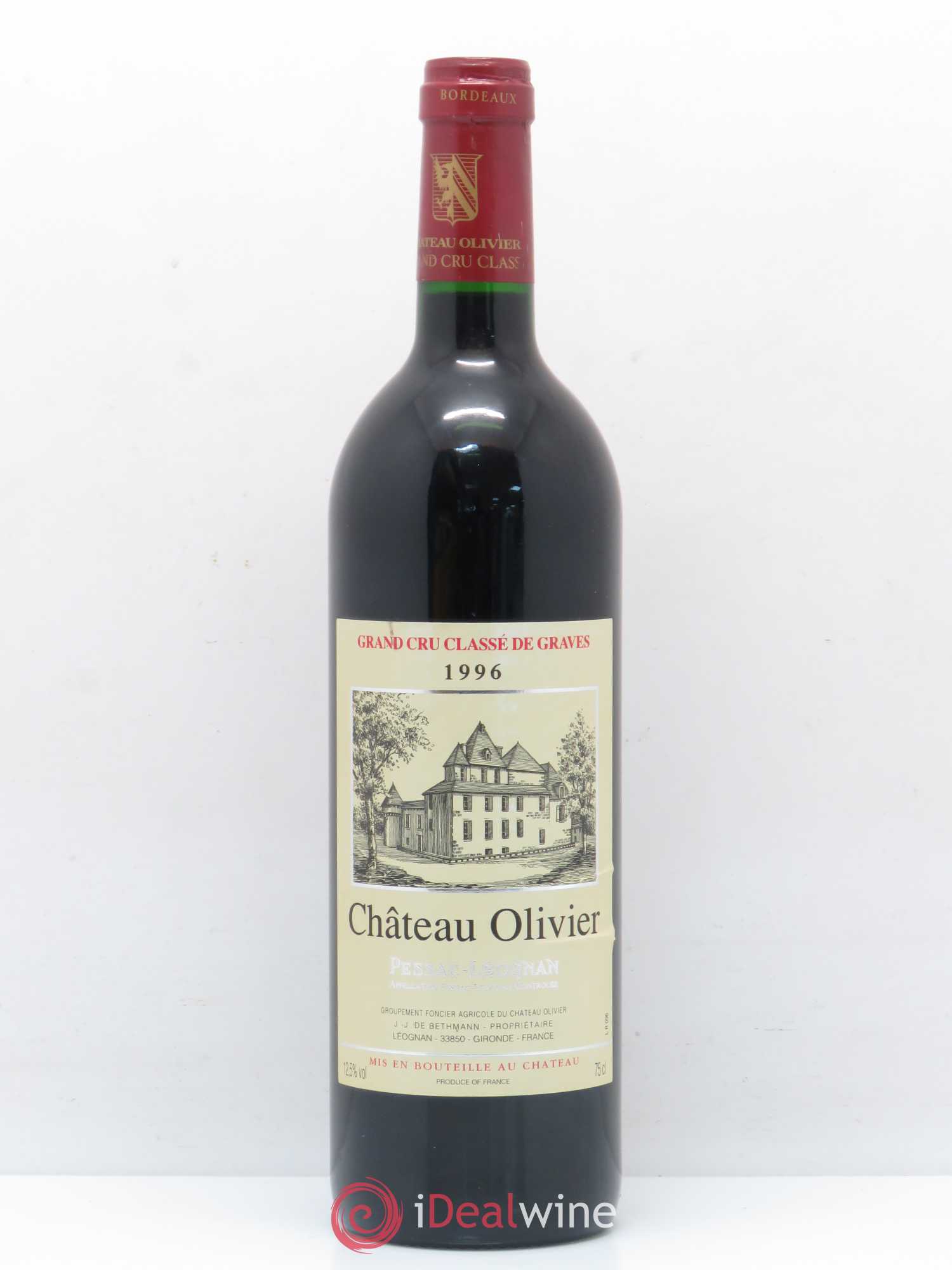 Château Olivier Cru Classé de Graves 1996 - Lot de 1 bouteille - 0