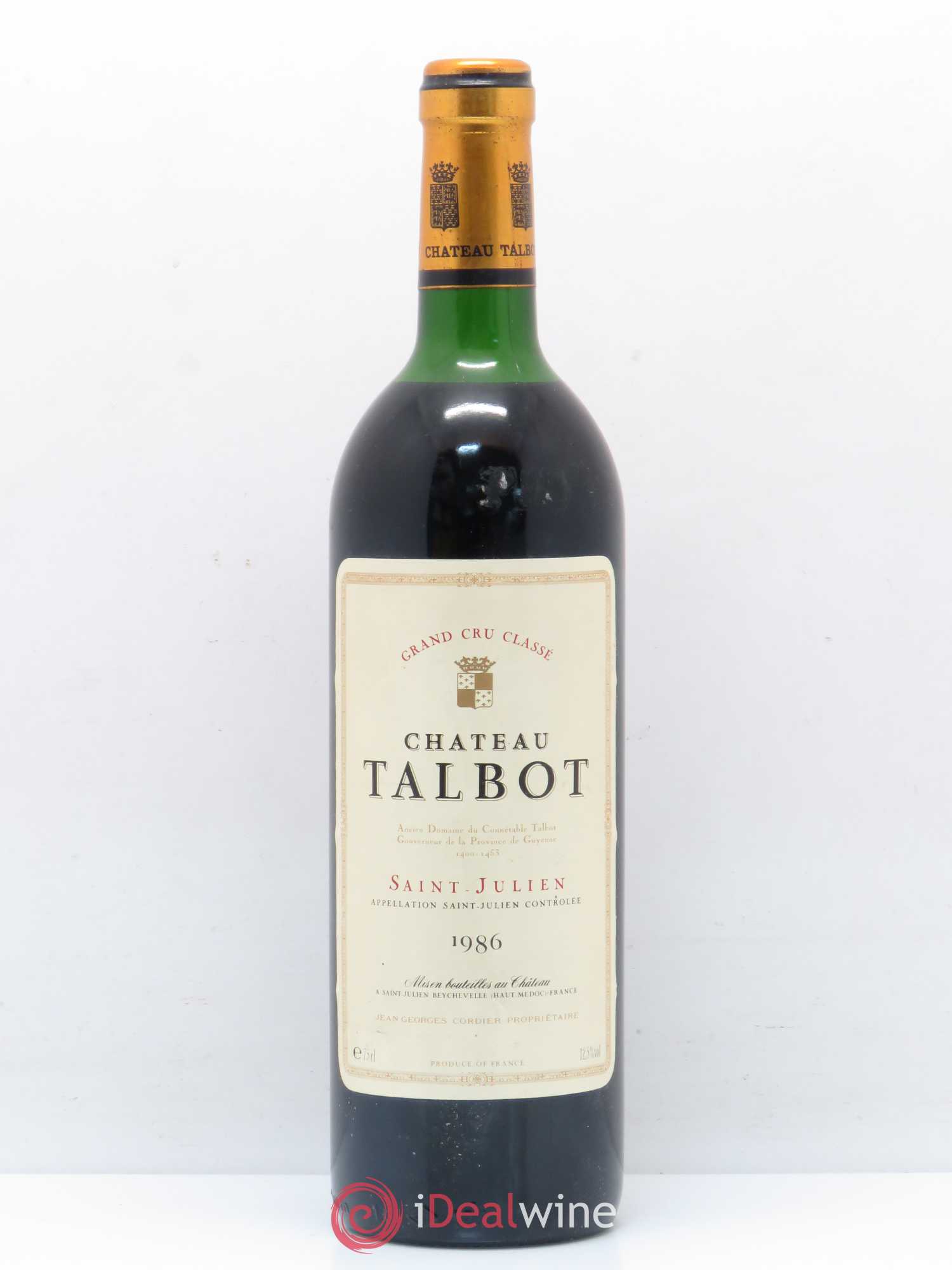 Château Talbot 4ème Grand Cru Classé 1986 - Lot de 1 bouteille - 0