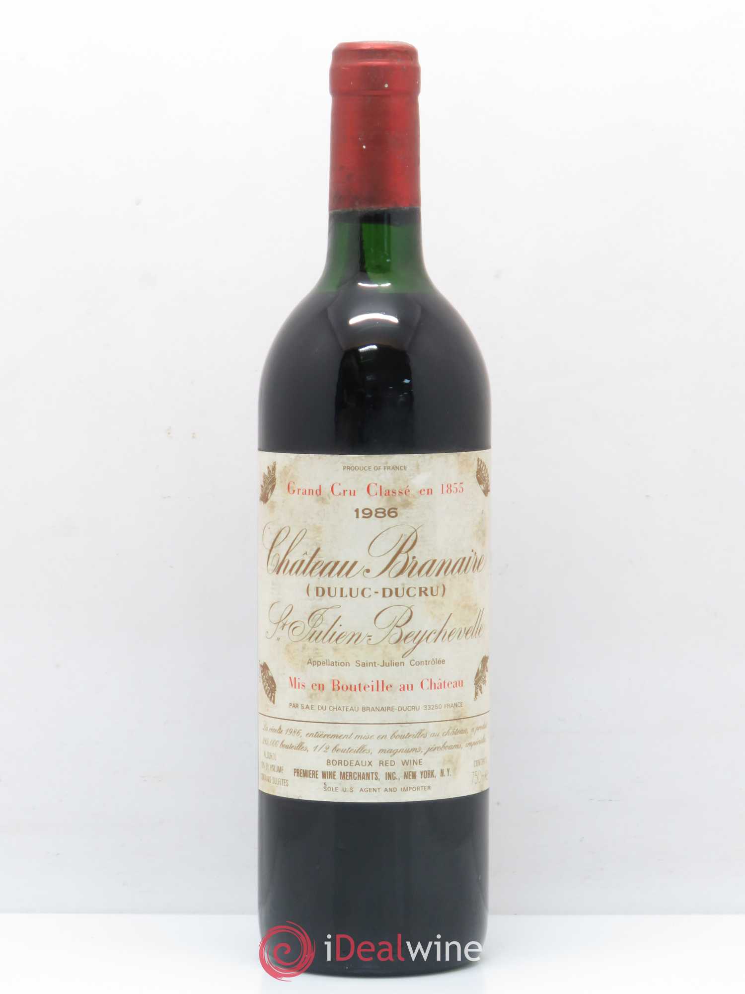 Château Branaire Ducru 4ème Grand Cru Classé 1986 - Lot de 1 bouteille - 0