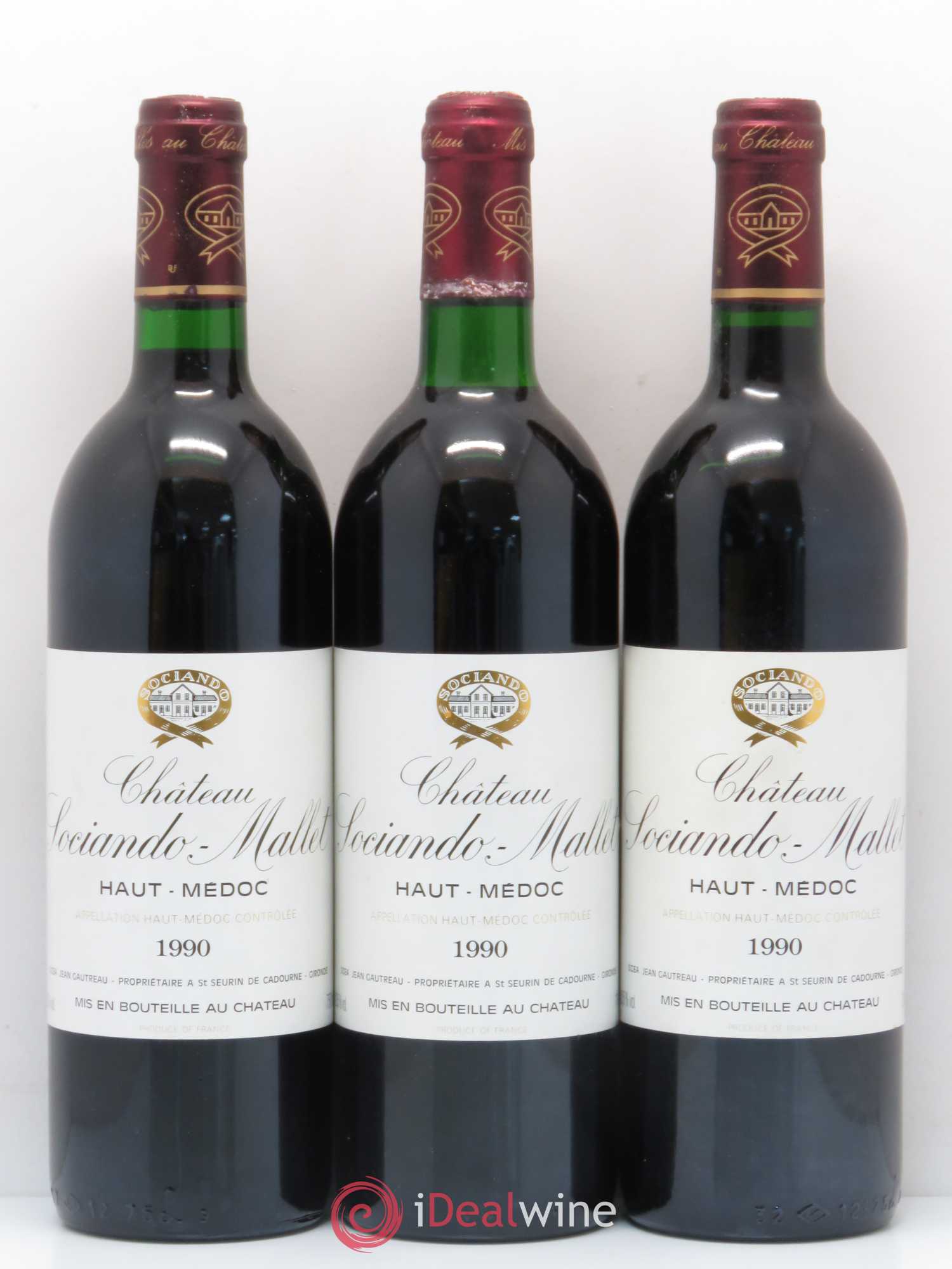 Château Sociando Mallet 1990 - Lot de 12 bouteilles - 3