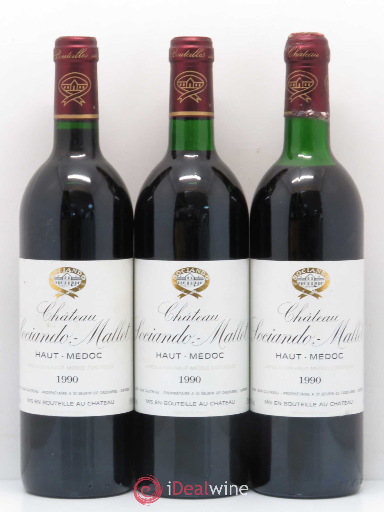 Château Sociando Mallet 1990 - Lot de 12 bouteilles - 4