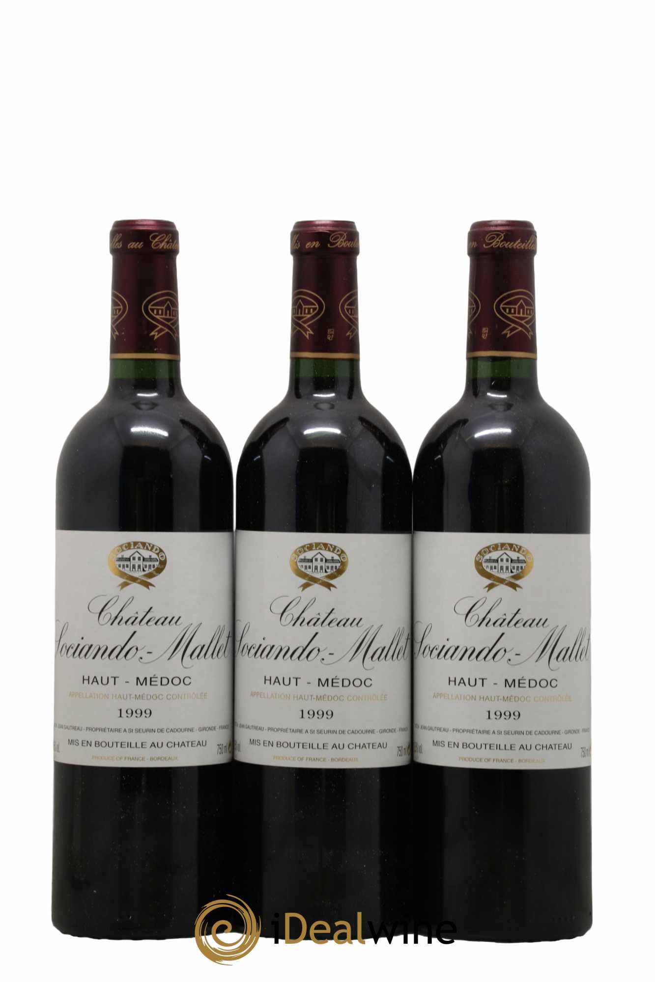 Château Sociando Mallet 1999 - Lot de 6 bouteilles - 1