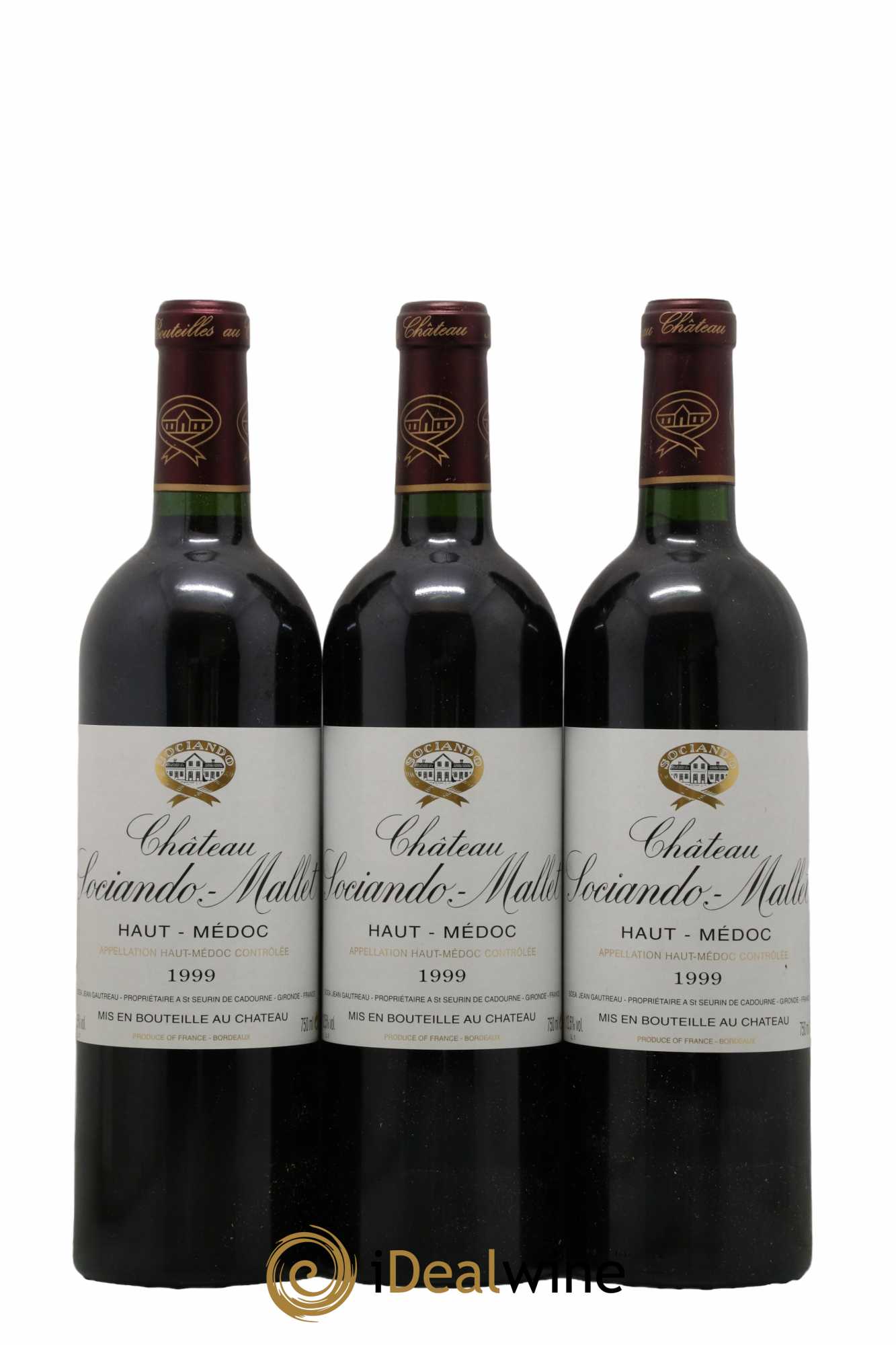 Château Sociando Mallet 1999 - Lot de 6 bouteilles - 2