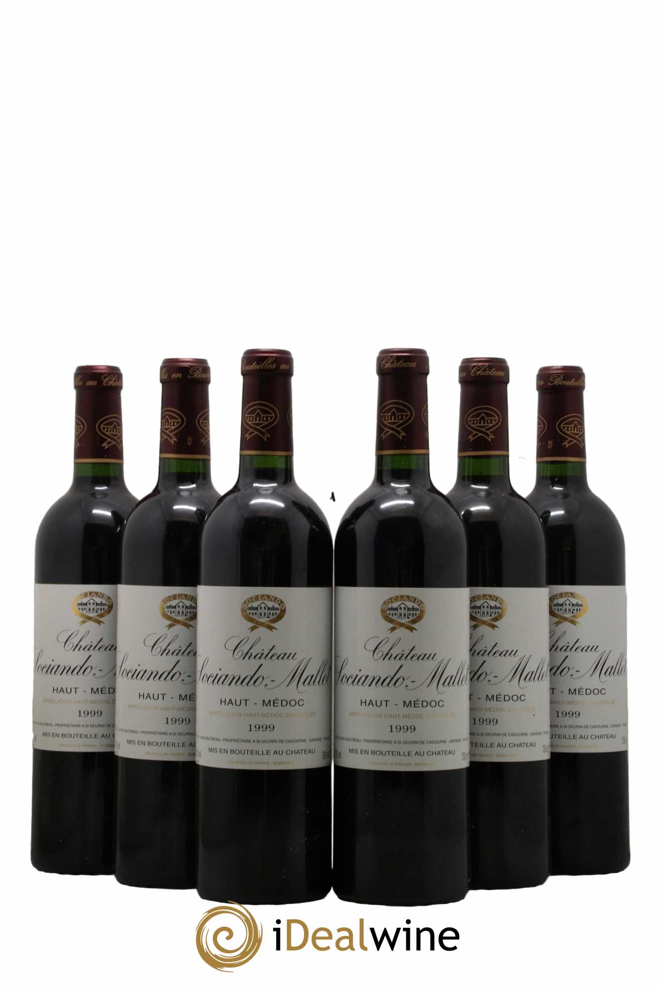 Château Sociando Mallet 1999 - Lot de 6 bouteilles - 0