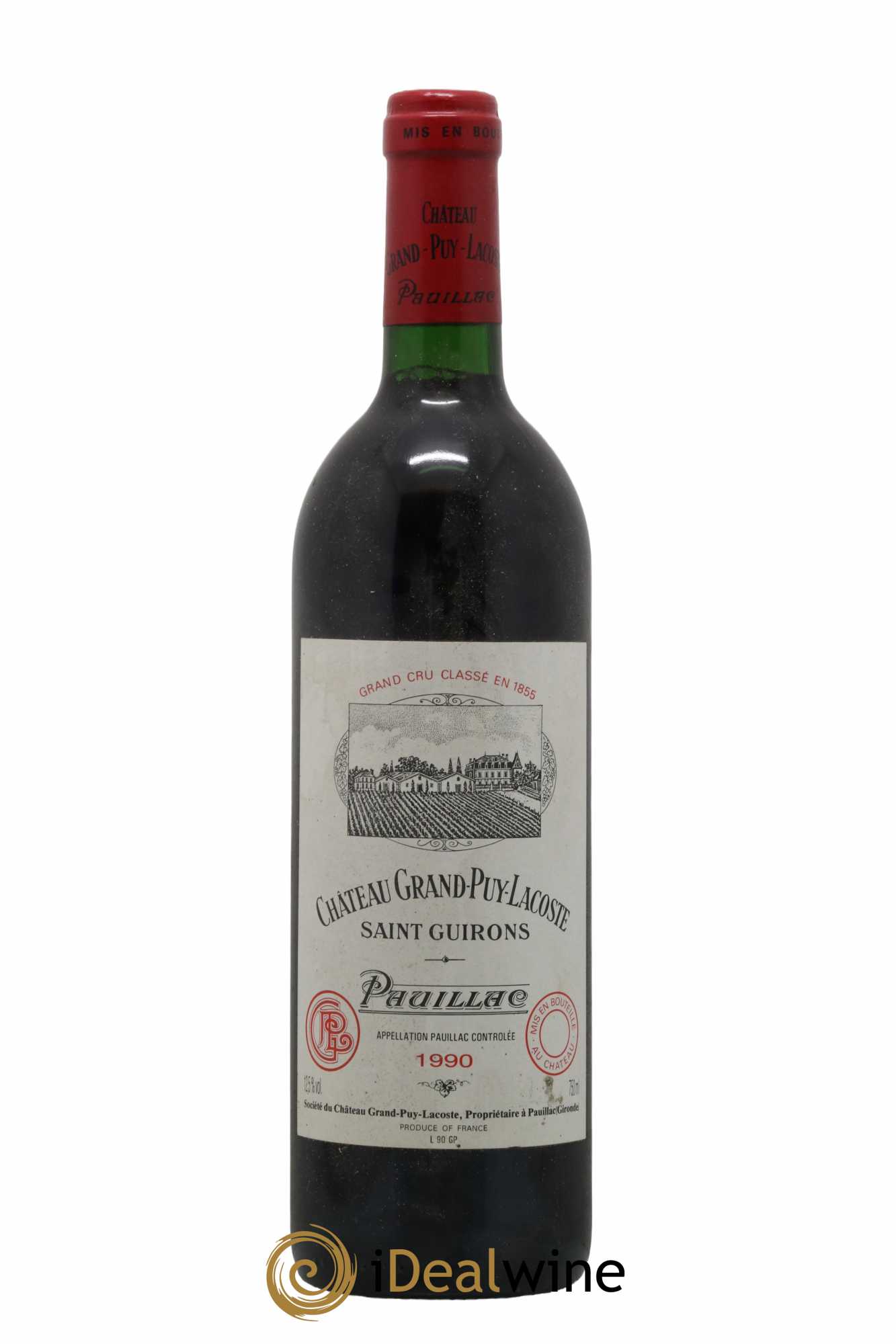 Château Grand Puy Lacoste 5ème Grand Cru Classé 1990 - Posten von 1 Flasche - 0