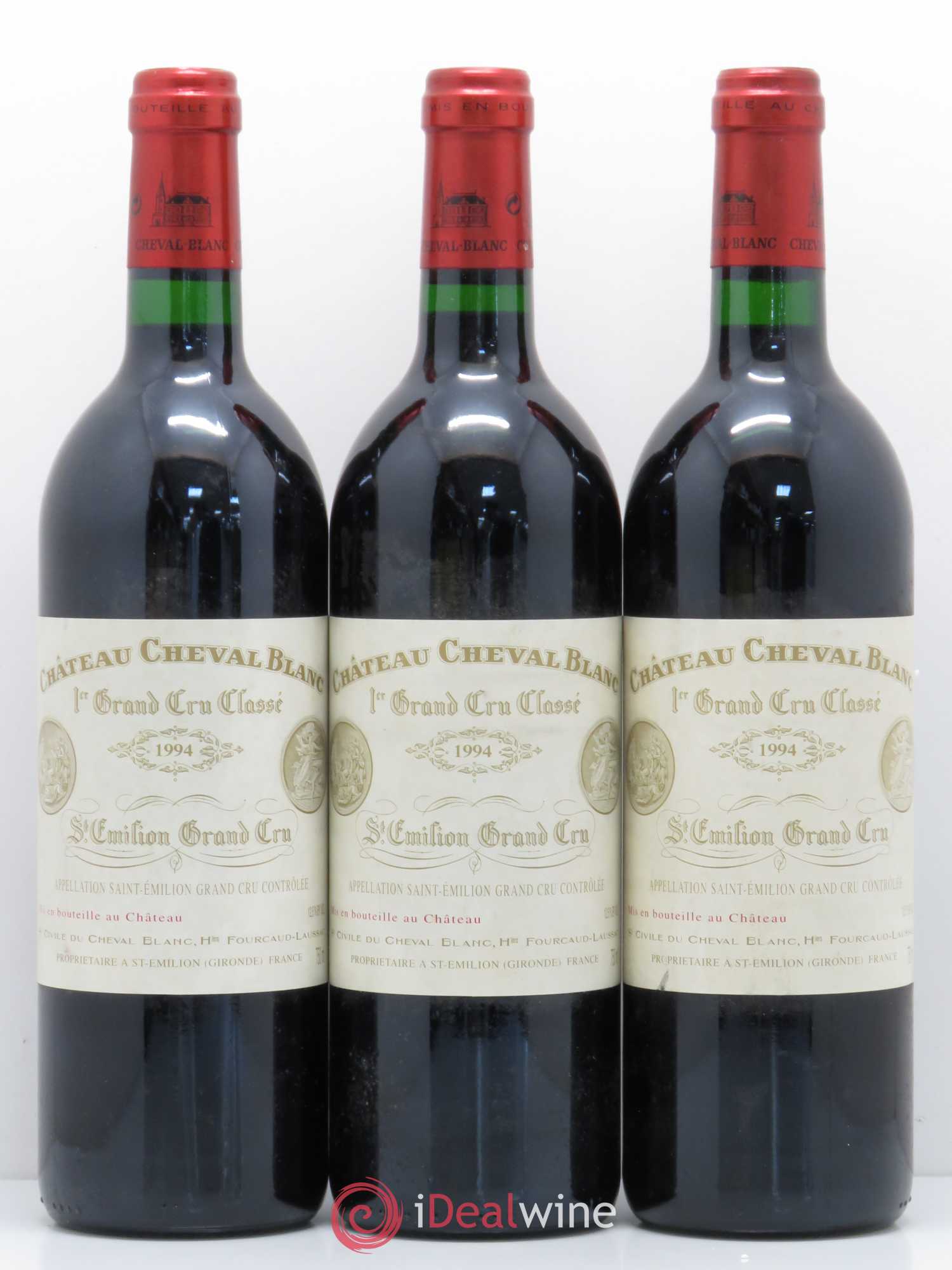 Château Cheval Blanc 1er Grand Cru Classé A 1994 - Lot de 3 bouteilles - 0