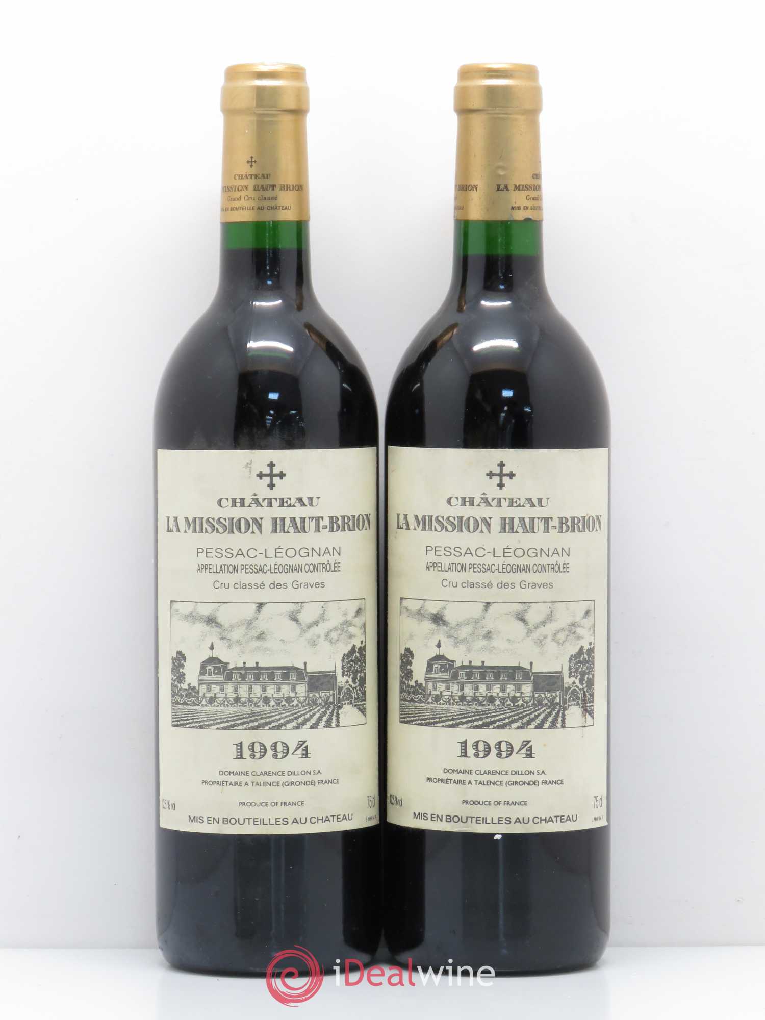 Château la Mission Haut-Brion Cru Classé de Graves 1994 - Lot de 2 bouteilles - 0