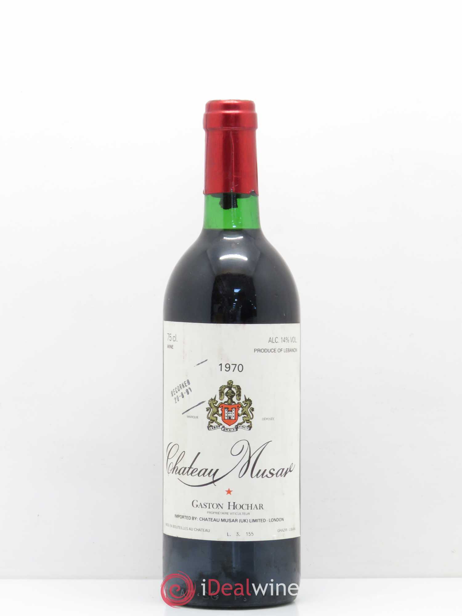 Liban Château Musar Gaston Hochar 1970 - Posten von 1 Flasche - 0
