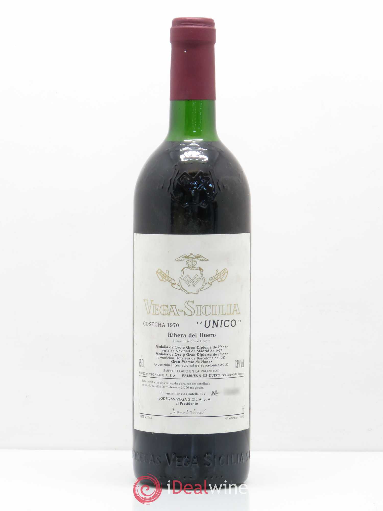 Ribera Del Duero DO Vega Sicilia Unico Famille Alvarez 1970 - Lot de 1 bouteille - 0