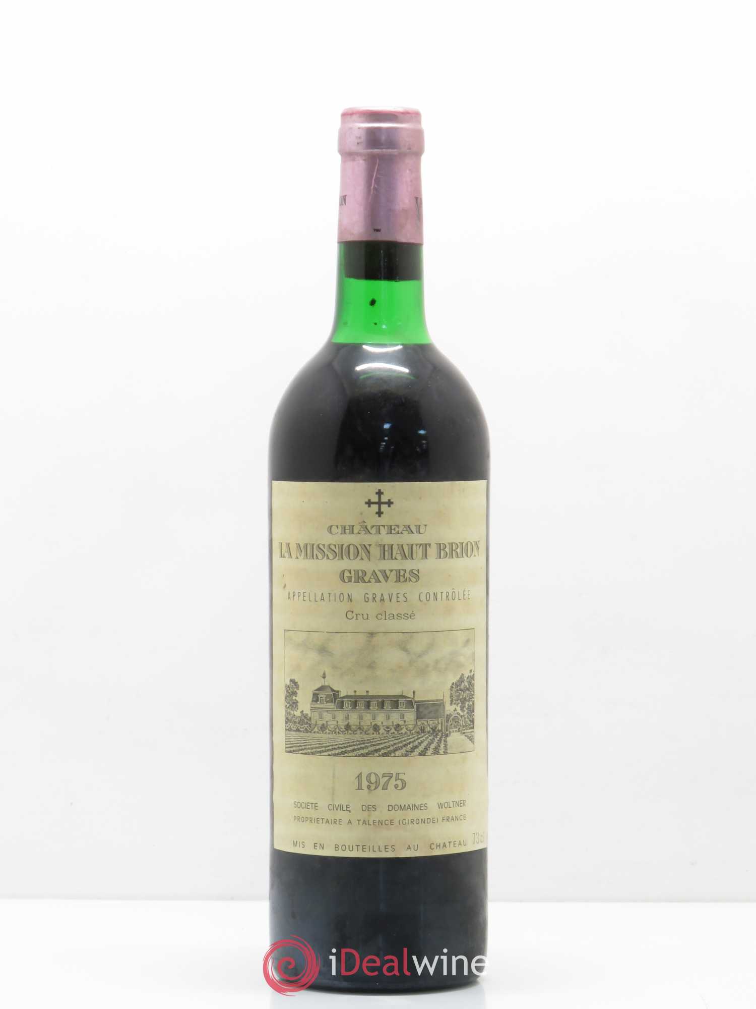 Château la Mission Haut-Brion Cru Classé de Graves 1975 - Lot de 1 bouteille - 0