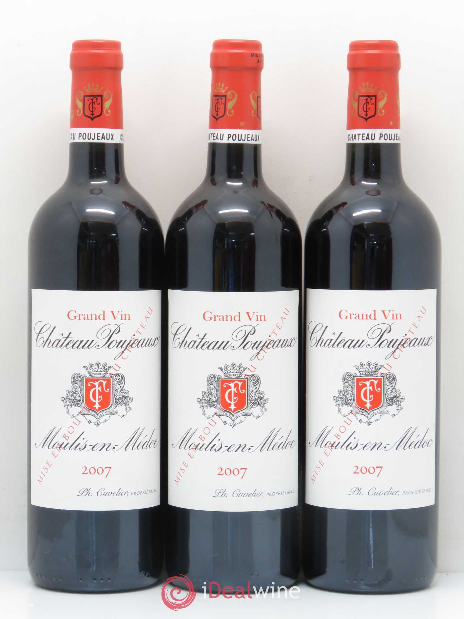 Château Poujeaux 2007 - Lot de 12 bouteilles - 1