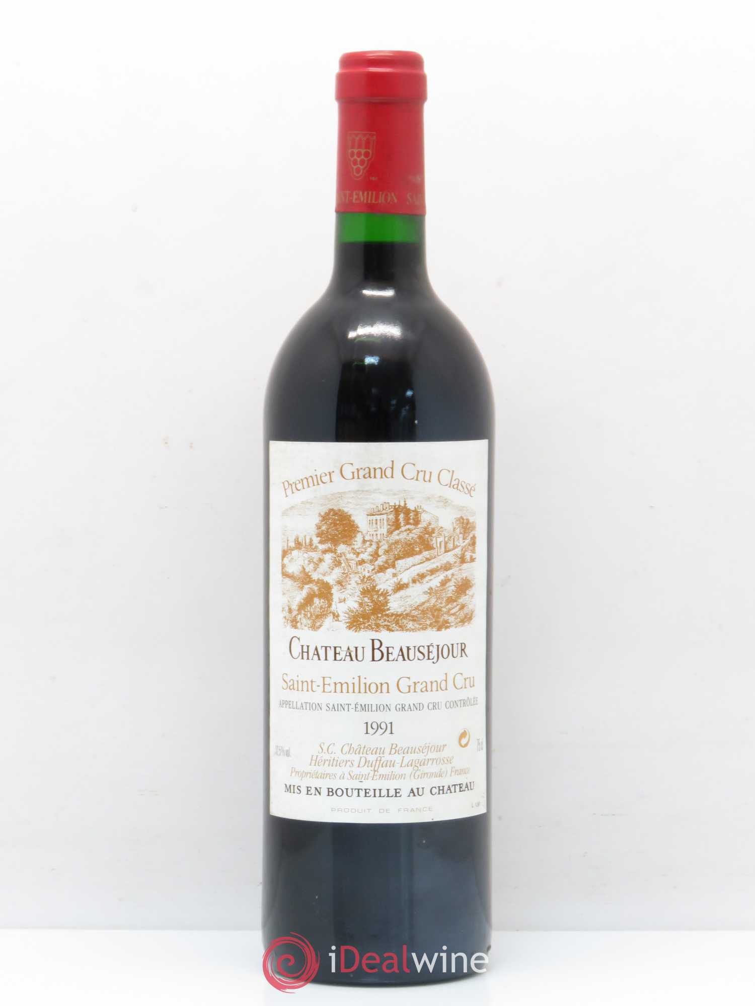 Château Beauséjour (Duffau-Lagarrosse) 1er Grand Cru Classé B 1991 - Lot de 1 bouteille - 0