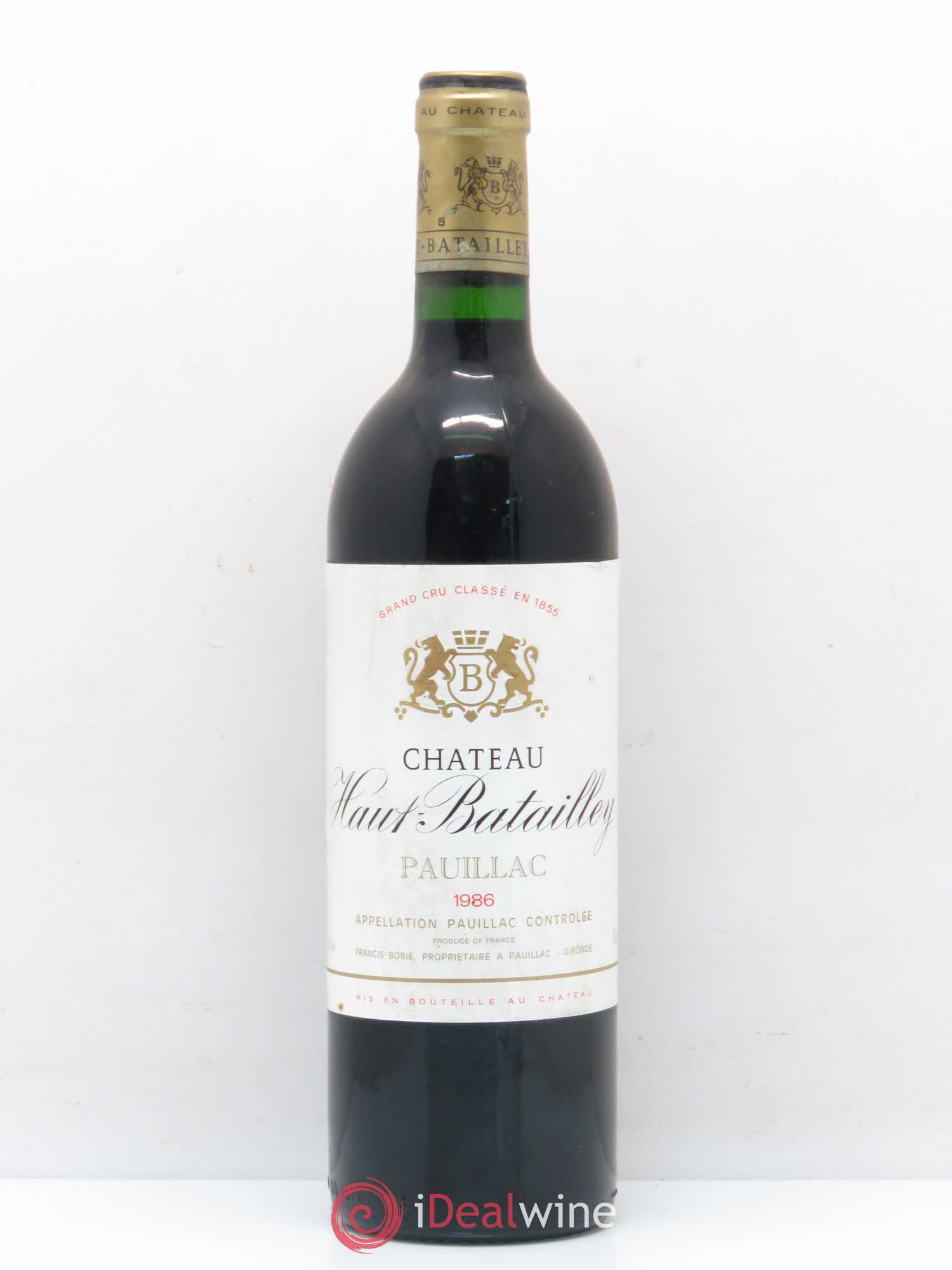 Château Haut Batailley 5ème Grand Cru Classé 1986 - Lot de 1 bouteille - 0