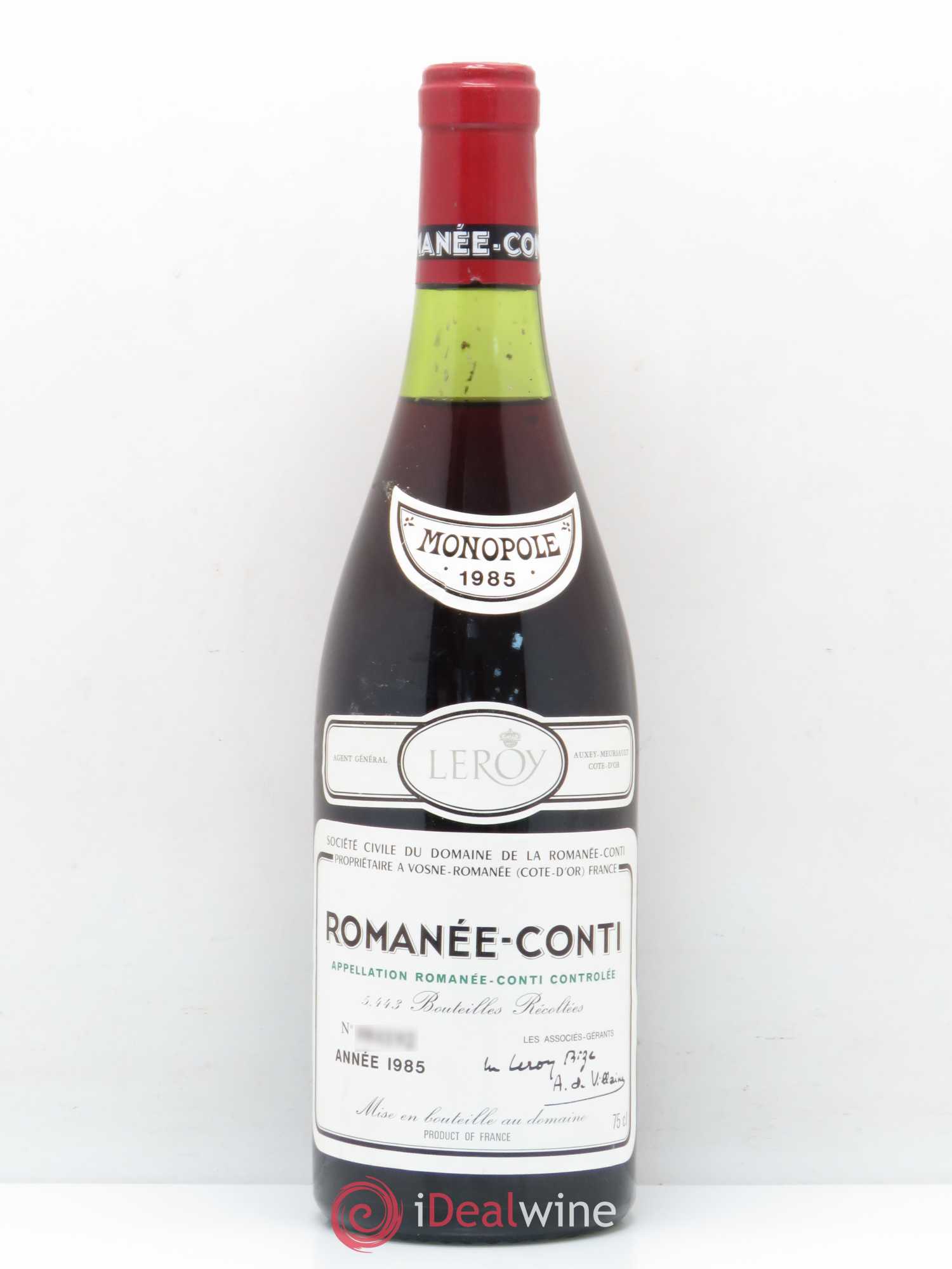 Romanée-Conti Grand Cru Domaine de la Romanée-Conti 1985 - Lot de 1 bouteille - 0