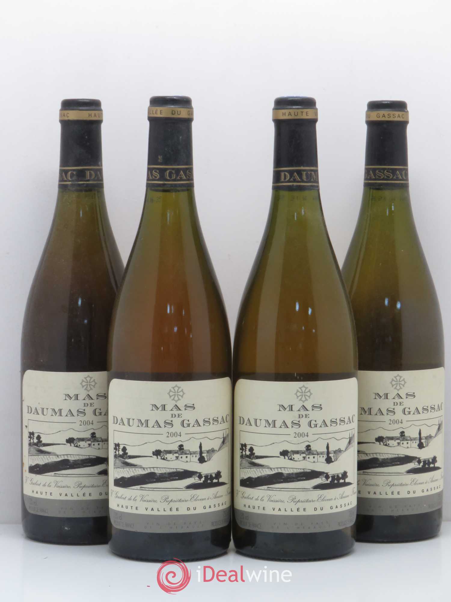 Saint-Guilhem-le-Désert - Cité d'Aniane Mas Daumas Gassac Famille Guibert de La Vaissière 2004 - Lot de 4 bouteilles - 0