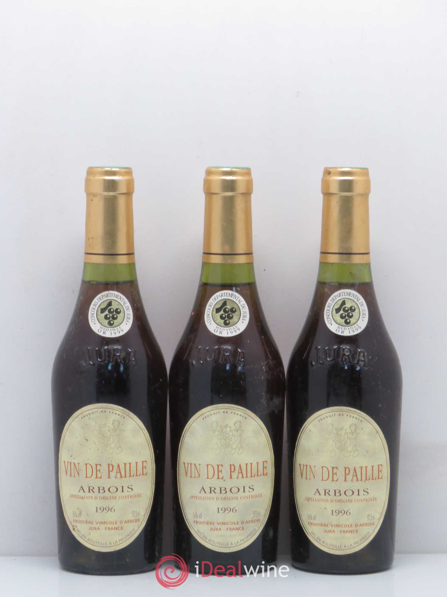 Côtes du Jura Vin de Paille Fruitiere Vinicole d'Arbois 1996 - Posten von 3 Demi-Flaschen - 0