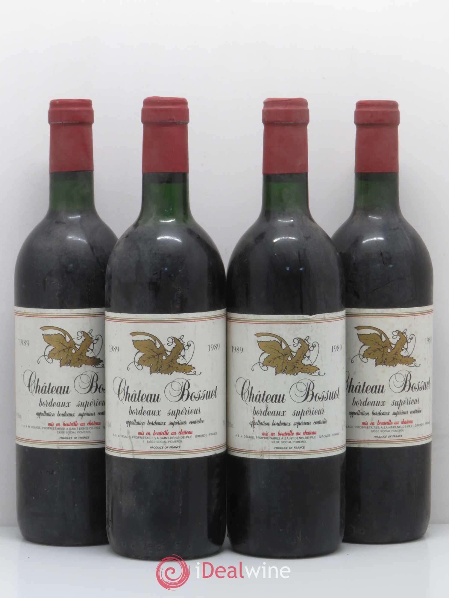 Bordeaux Supérieur Château Bossuet (sans prix de réserve) 1989 - Lotto di 4 bottiglie - 0