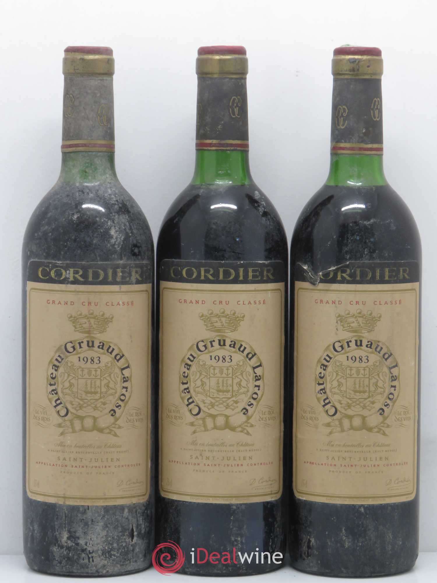 Château Gruaud Larose 2ème Grand Cru Classé 1983 - Lot de 3 bouteilles - 0