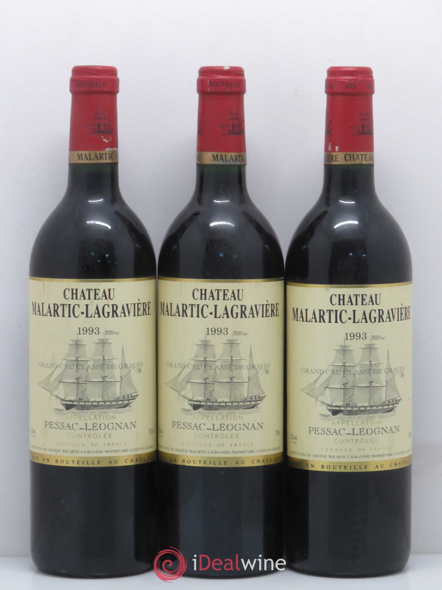 Château Malartic-Lagravière Cru Classé de Graves 1993 - Lotto di 6 bottiglie - 2