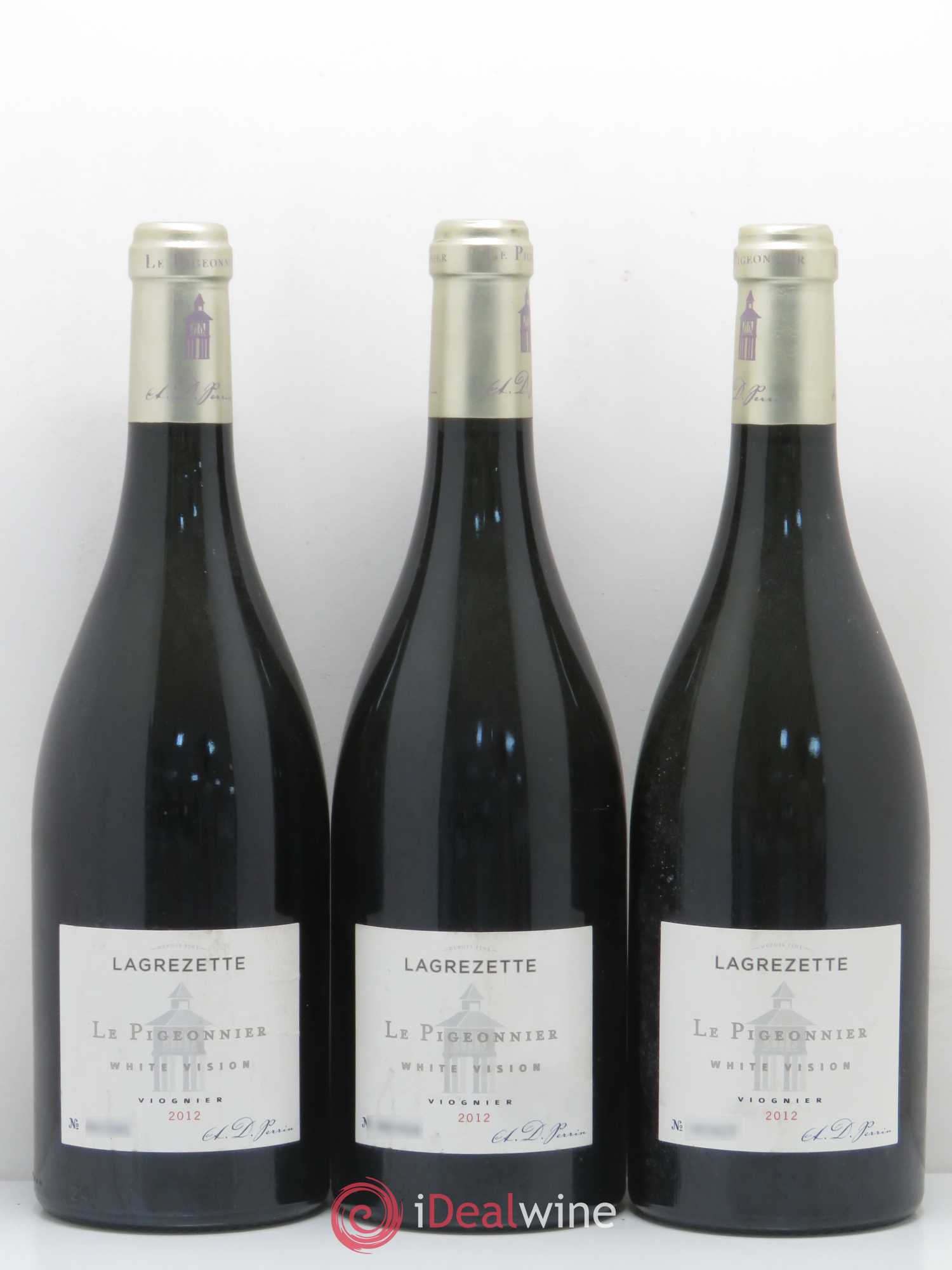 Divers Côtes du Lot Le pigeonnier White Vision Lagrezette 2012 - Posten von 3 Flaschen - 0
