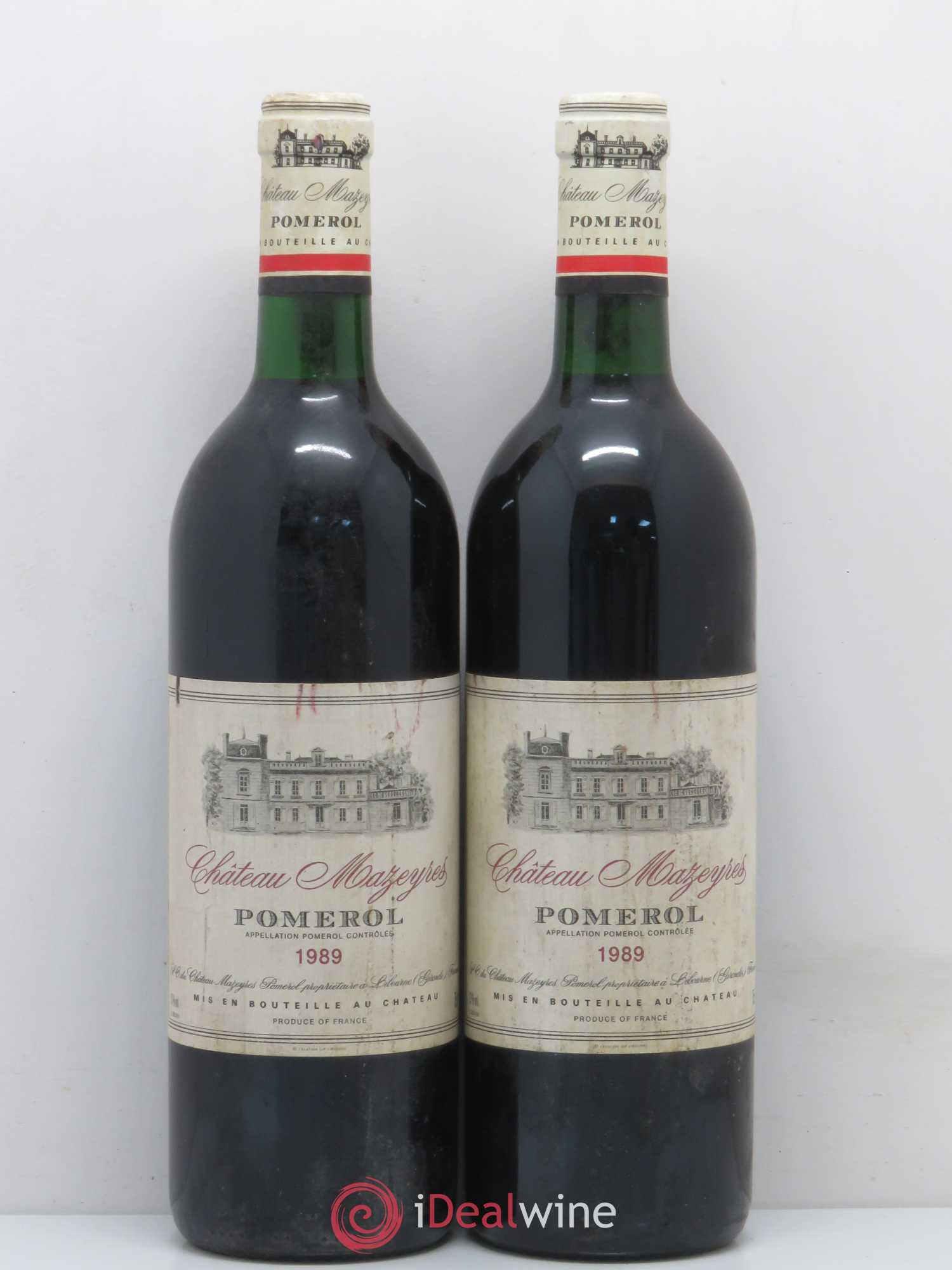 Château Mazeyres 1989 - Lot de 2 bouteilles - 0