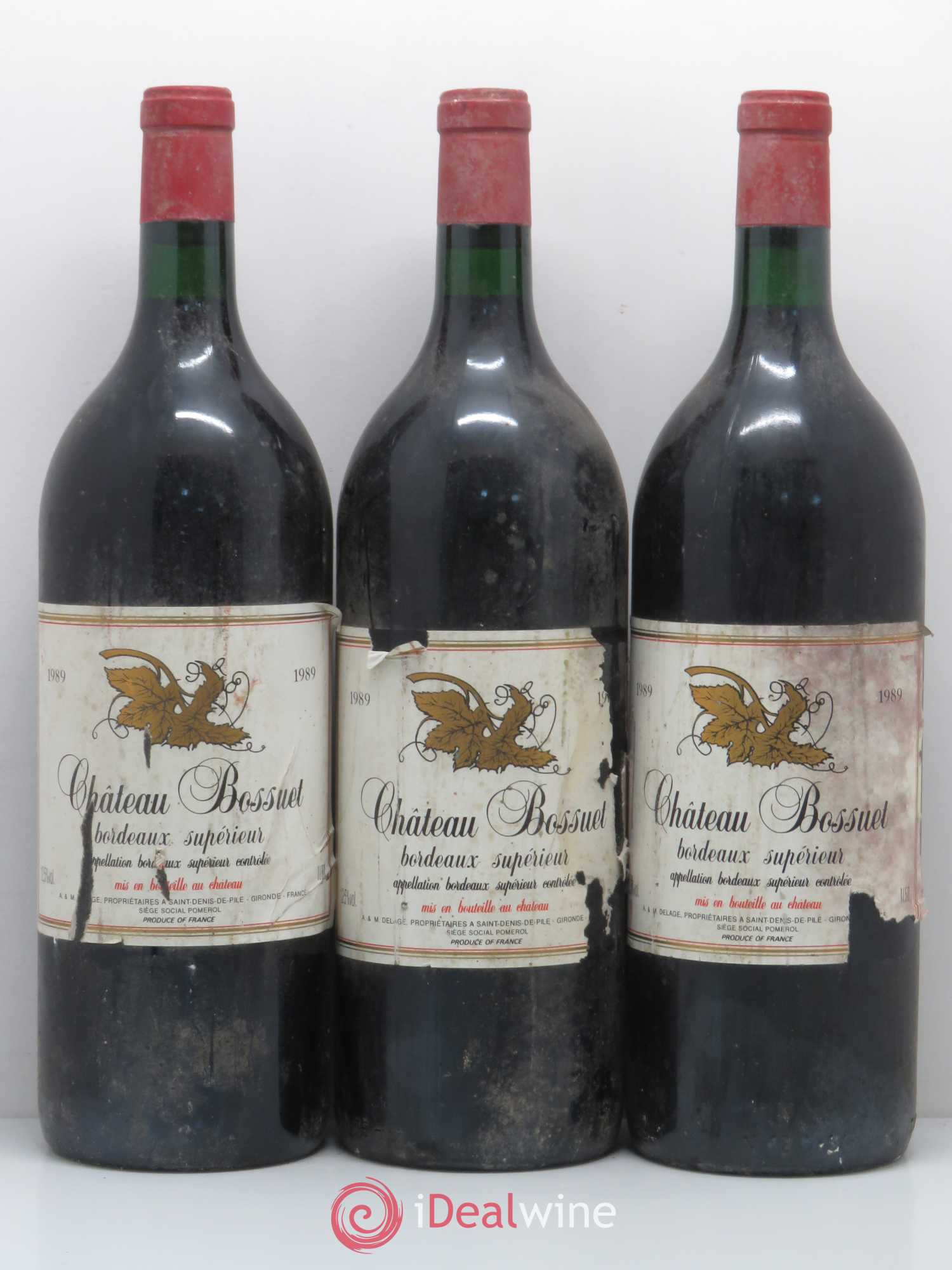 Bordeaux Supérieur Château Bossuet (sans prix de réserve) 1989 - Posten von 3 Magnum - 0