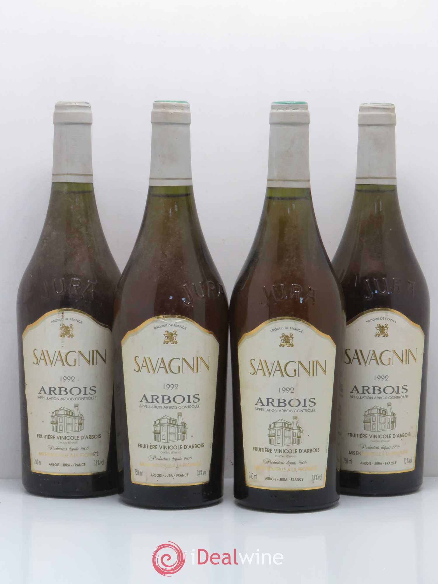 Arbois Fruitiere Vinicole d'Arbois Savagnin 1992 - Posten von 4 Flaschen - 0