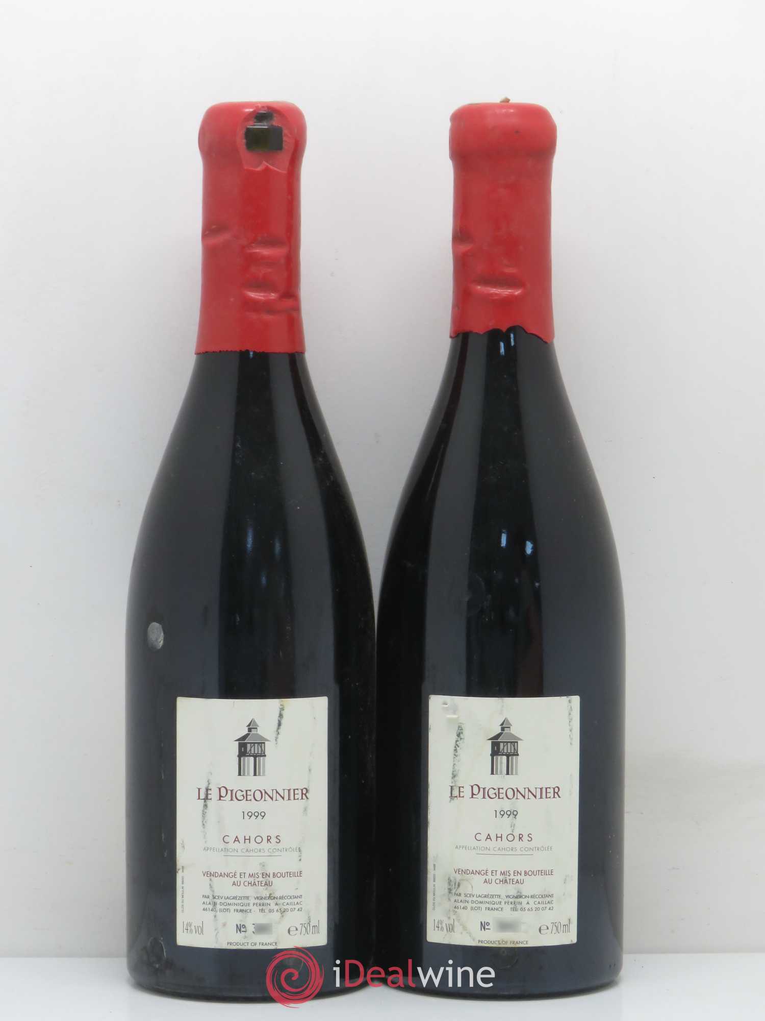 Cahors Château Lagrezette Le Pigeonnier Alain Dominique Perrin 1999 - Lot de 2 bouteilles - 1