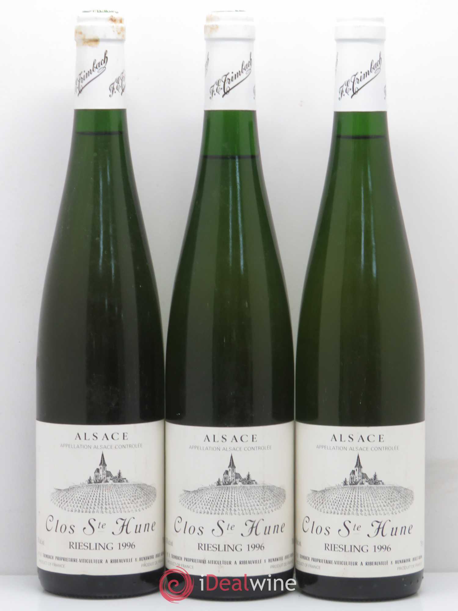 Alsace Riesling Clos Sainte-Hune Trimbach (Domaine) 1996 - Lot de 3 bouteilles - 0