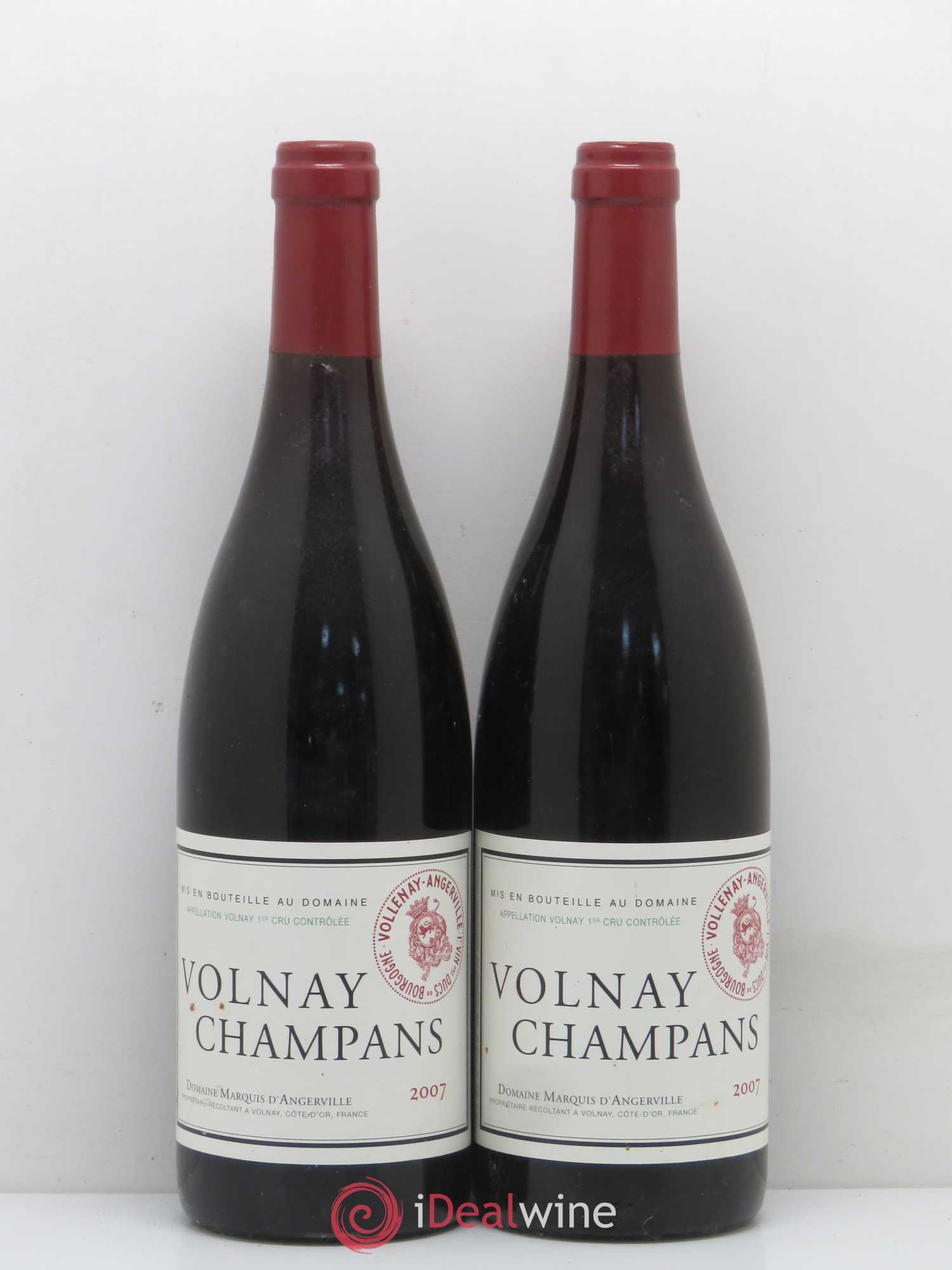 Volnay 1er Cru Champans Marquis d'Angerville (Domaine) 2007 - Lot de 2 bouteilles - 0