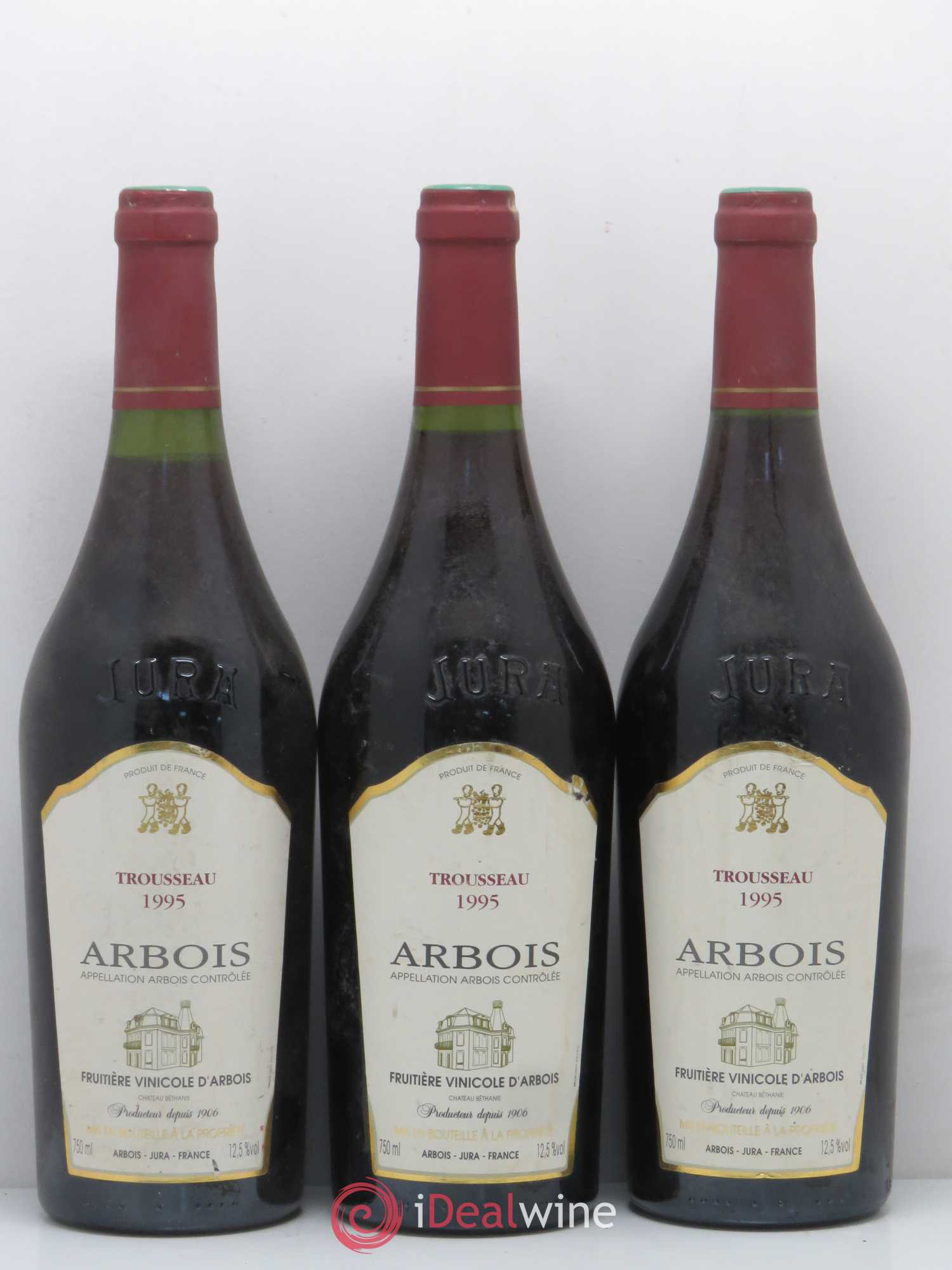 Arbois Fruitiere Vinicole d'Arbois Trousseau 1995 - Posten von 3 Flaschen - 0