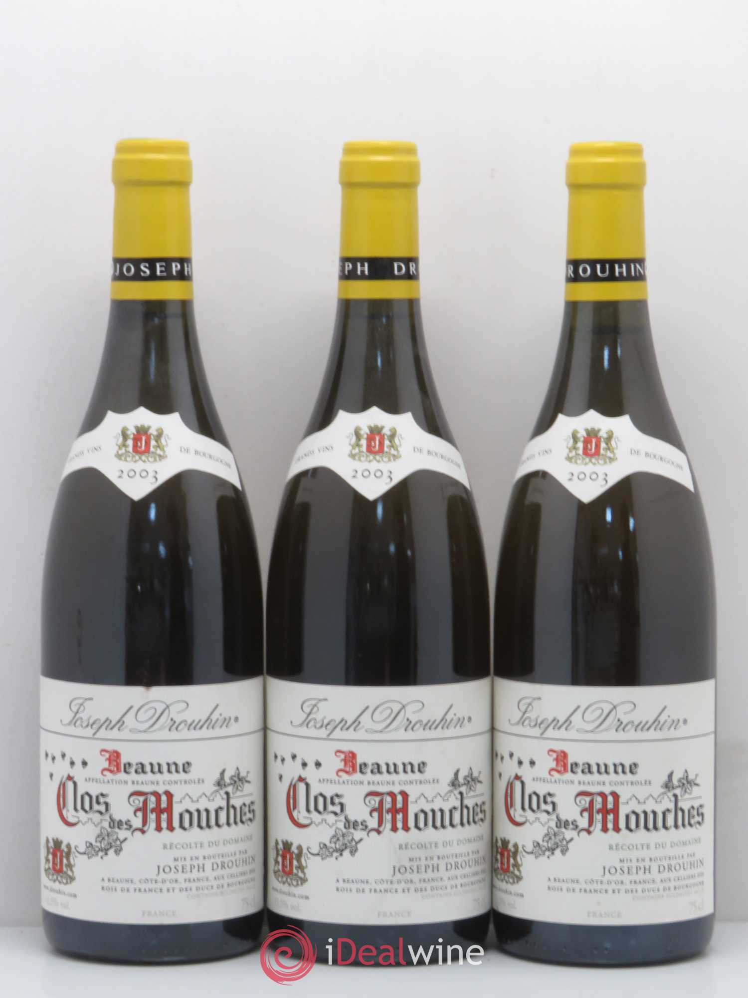 Beaune 1er Cru Clos des Mouches Joseph Drouhin 2003 - Lot de 3 bouteilles - 0