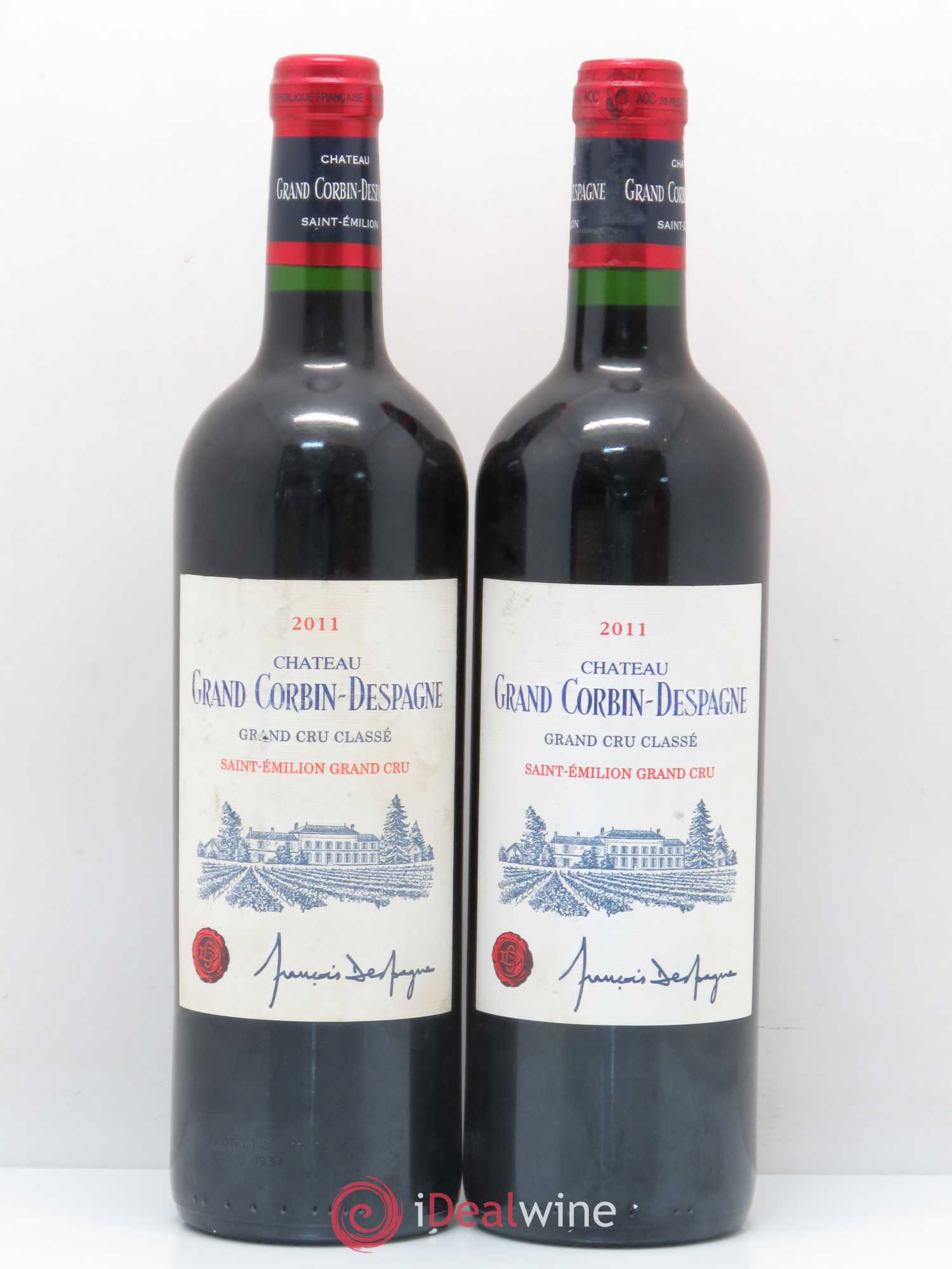 Château Grand Corbin Despagne Grand Cru Classé 2011 - Lot de 2 bouteilles - 0