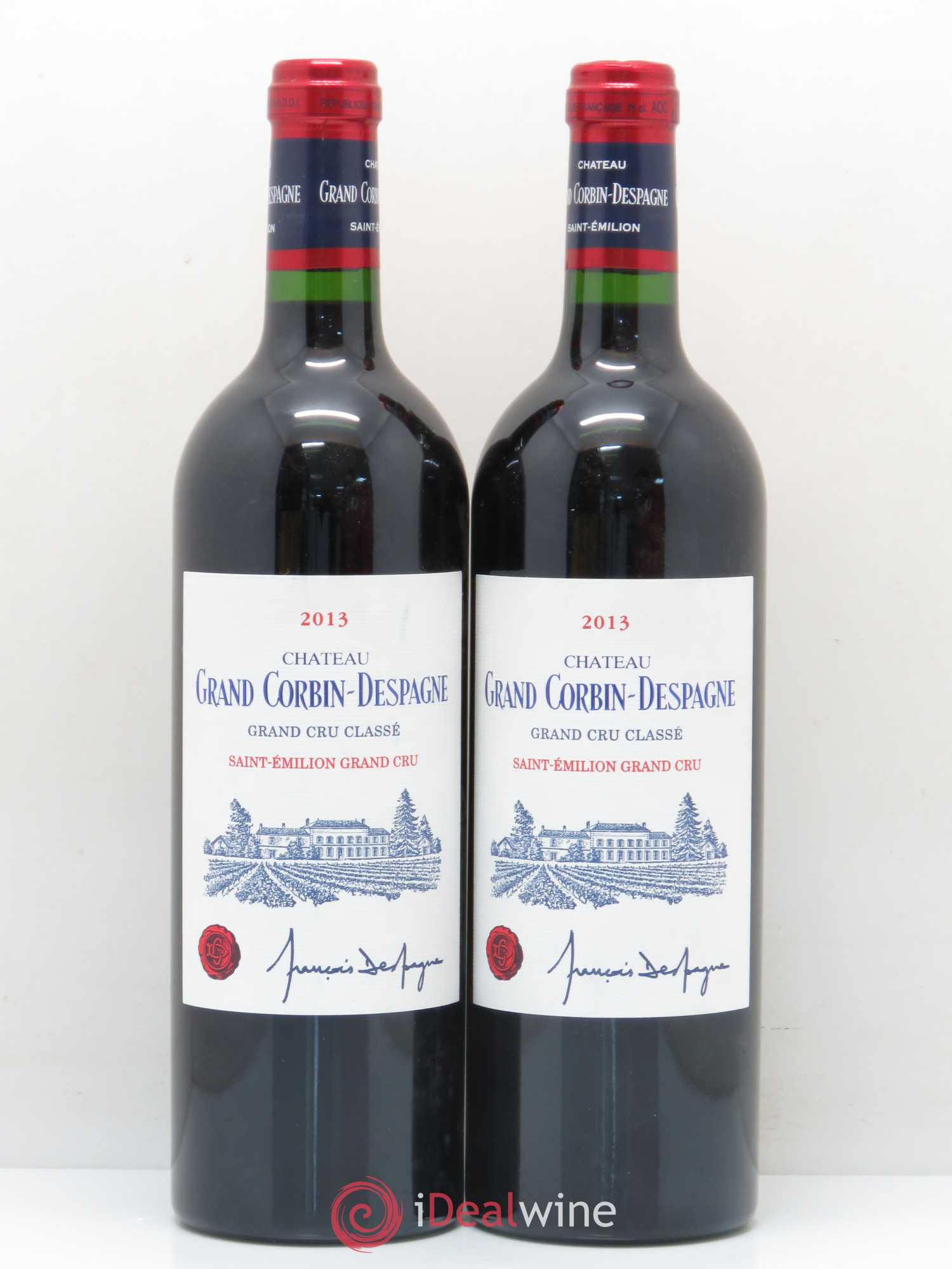 Château Grand Corbin Despagne Grand Cru Classé 2013 - Lot de 2 bouteilles - 0
