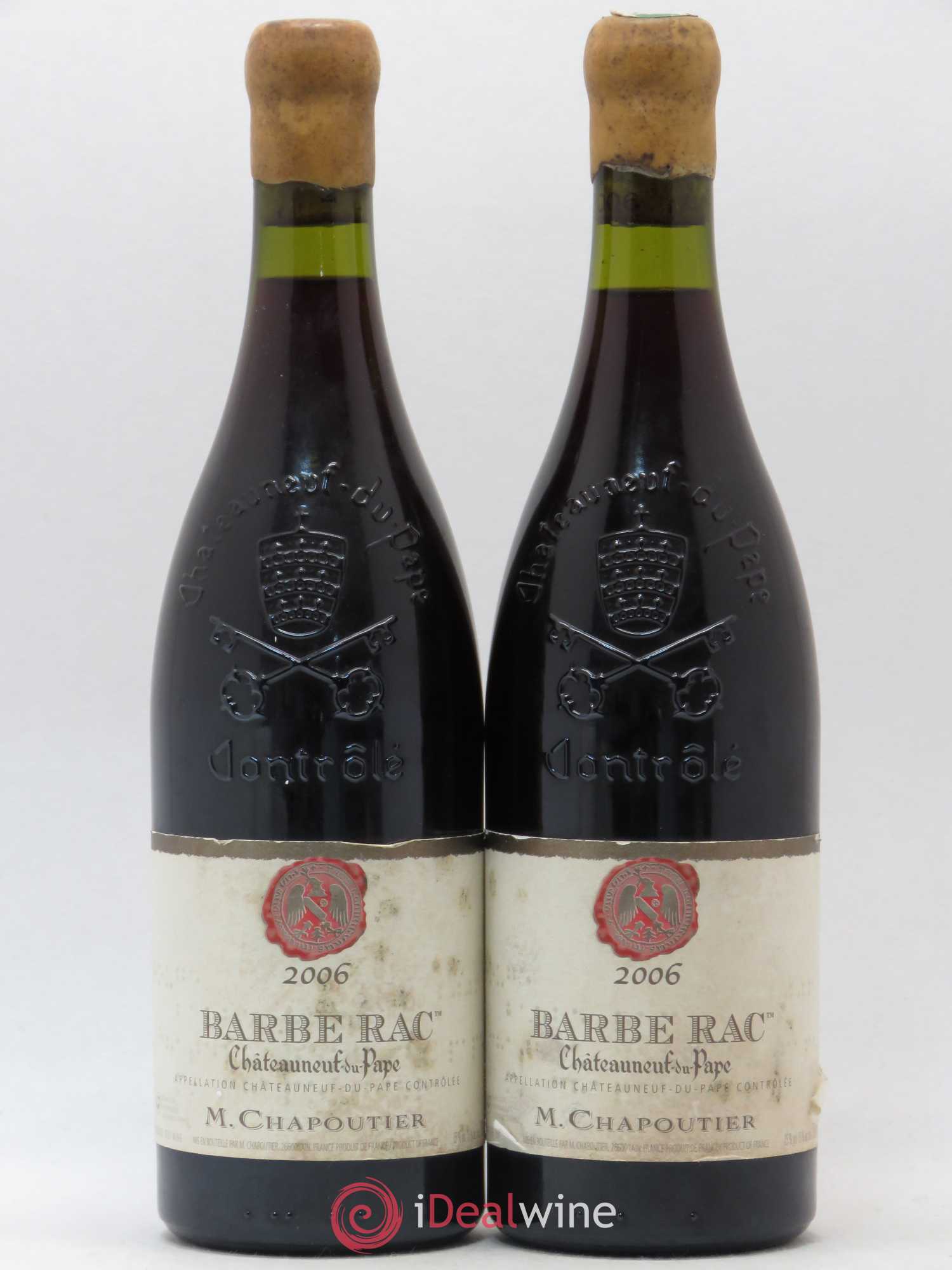 Châteauneuf-du-Pape Barbe Rac Chapoutier 2006 - Lot de 2 bouteilles - 0