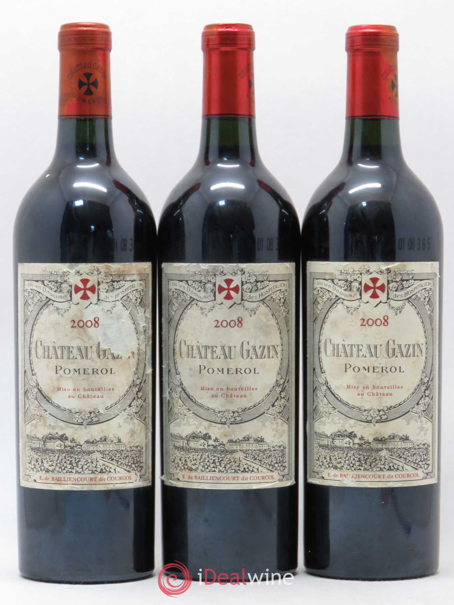 Château Gazin 2008 - Lot de 3 bouteilles - 0